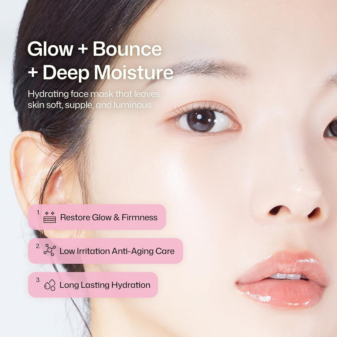 HAPA KRISTIN Collagen Mask, Overnight Hydrating Korean Face Mask, Glass Skin Glow+Firming with Peptides+Bakuchiol, Low Irritation, 4ea Halalzen