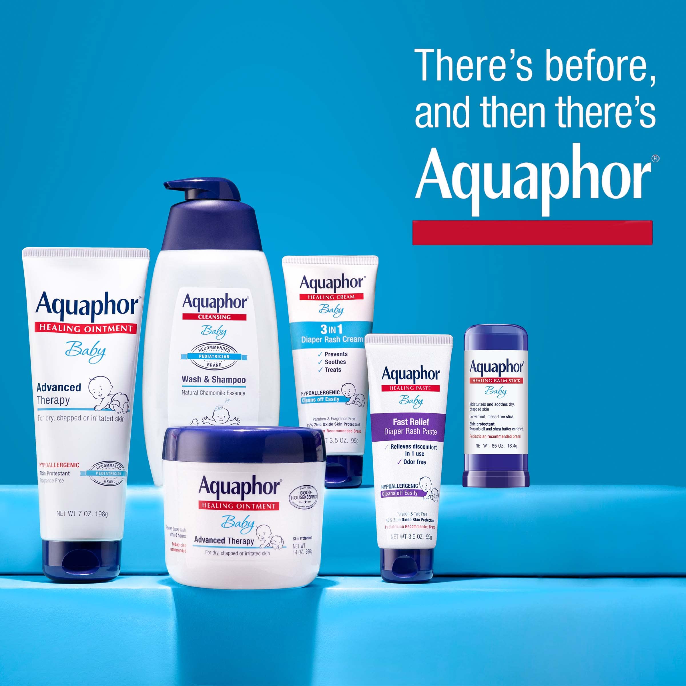 Aquaphor Baby Wash and Shampoo - Mild, Tear-free 2-in-1 Solution for Baby’s Sensitive Skin - 16.9 fl. oz. Pump Halalzen