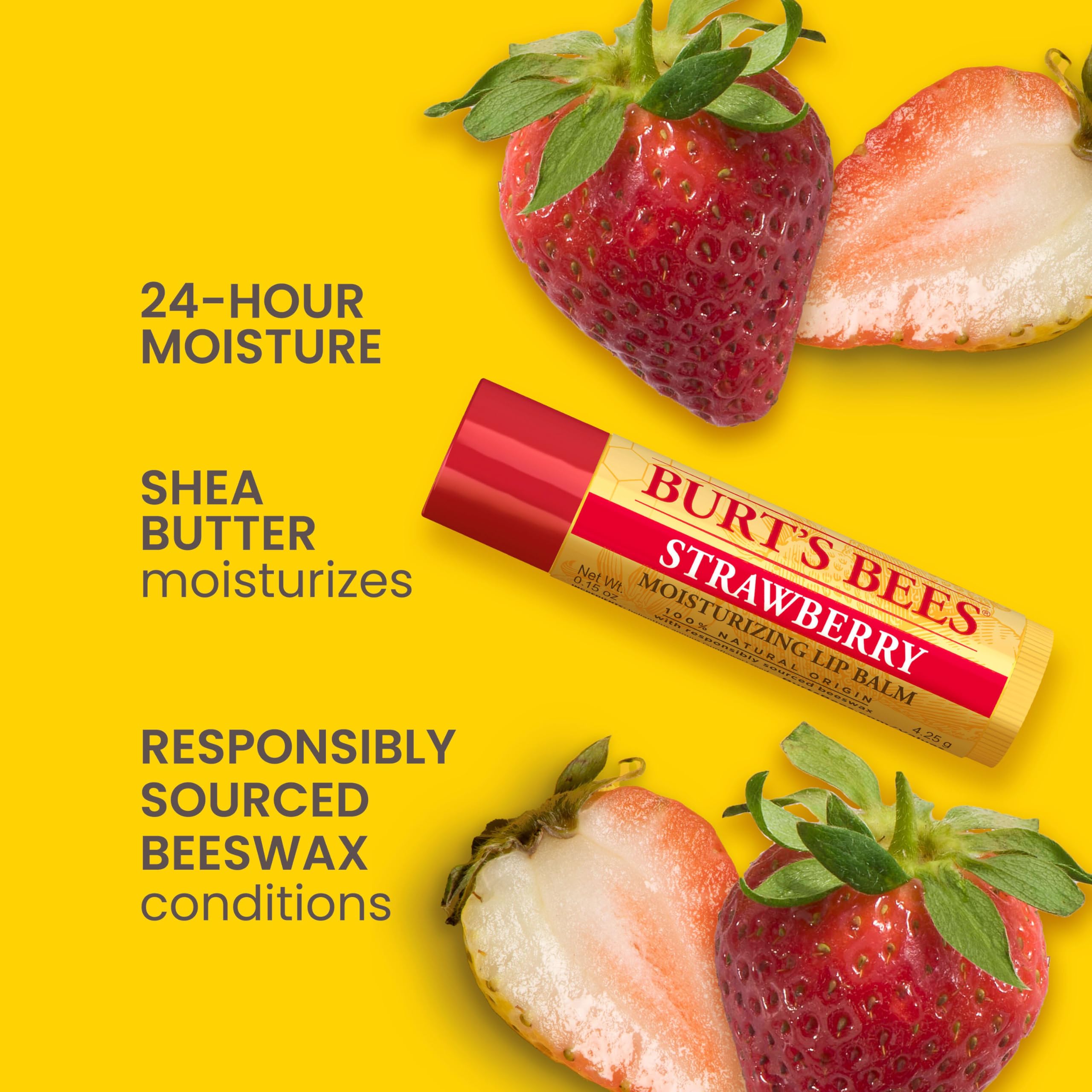 Burt's Bees Lip Balm Multipack, Chapstick Lip Balms With Beeswax And Vitamin E, Duo Value Pack, 2x4.25g Halalzen