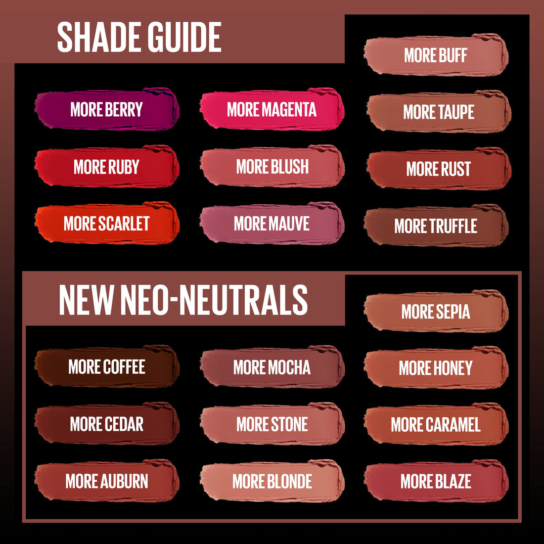 Maybelline Color Sensational Ultimatte Matter Lippenstift, nicht austrocknend, intensive Farbpigmente, More Truffle, Kakaobraun, 1 Stück