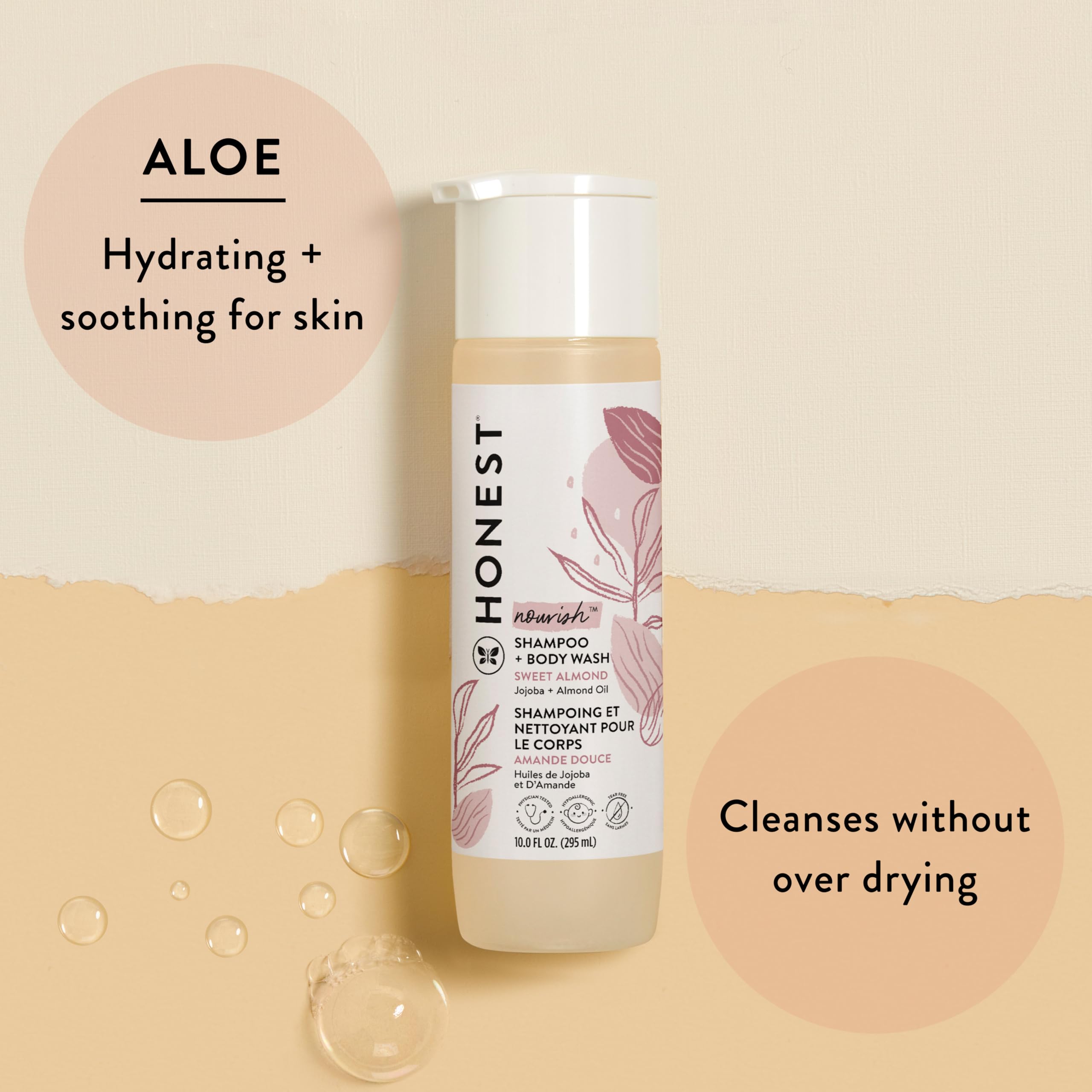 The Honest Company 2-in-1 Cleansing Shampoo Body Wash Gentle for Baby, Naturally Derived, Tear-free, Hypoallergenic, Lavender Calm, 18 fl oz Halalzen