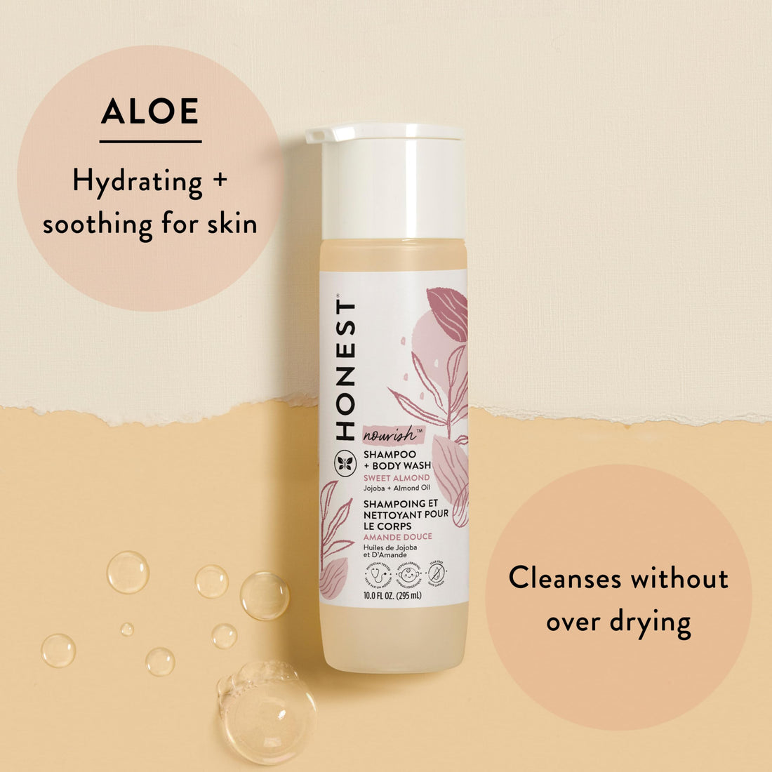 The Honest Company 2-in-1 Cleansing Shampoo Body Wash Gentle for Baby, Naturally Derived, Tear-free, Hypoallergenic, Lavender Calm, 18 fl oz Halalzen