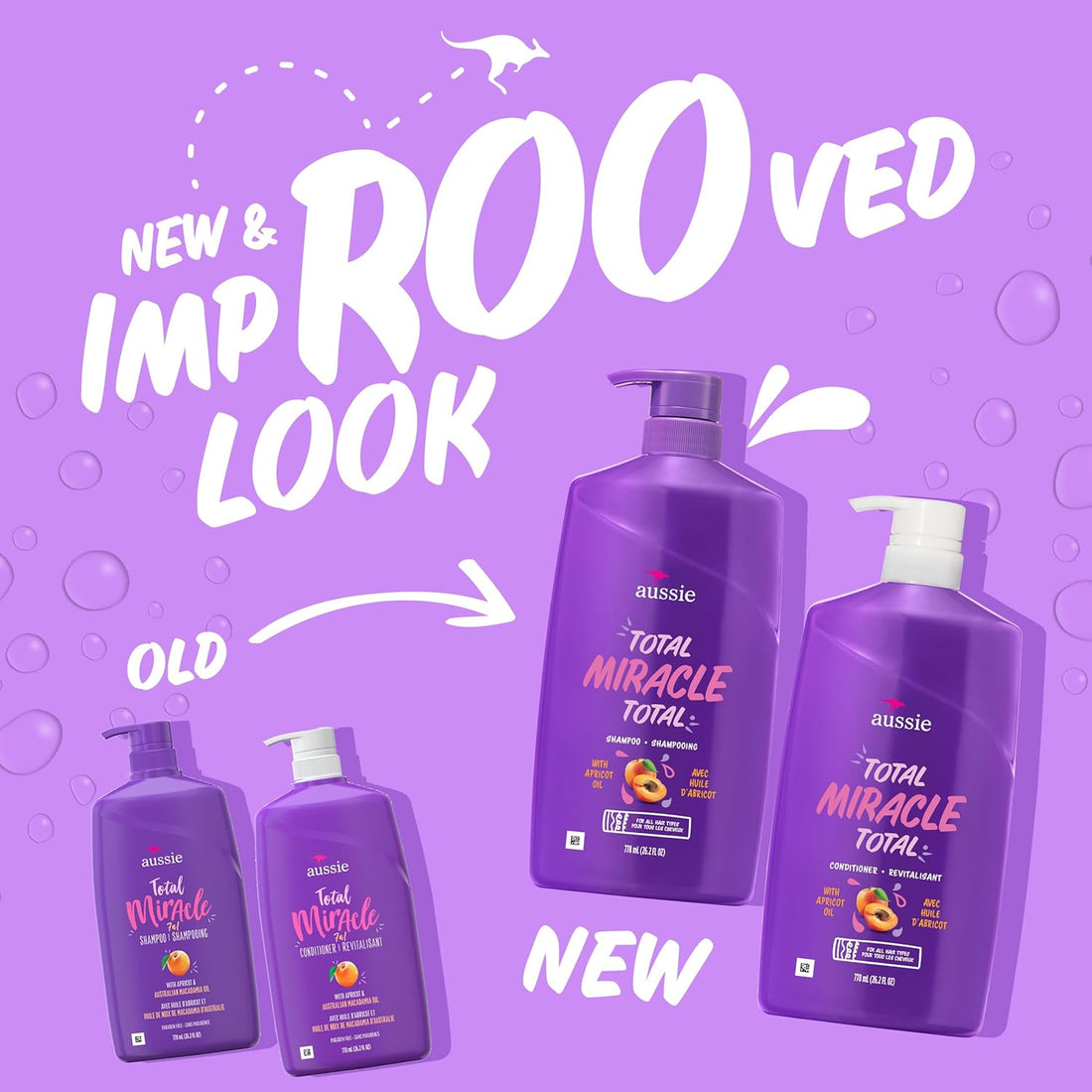 Aussie Total Miracle Hair Care Bundle: Shampoo, Conditioner, and 3 Minute Deep Treatment with Apricot & Macadamia Oil, Paraben-Free for Damaged Hair, 26.2 & 8 Fl Oz Halalzen