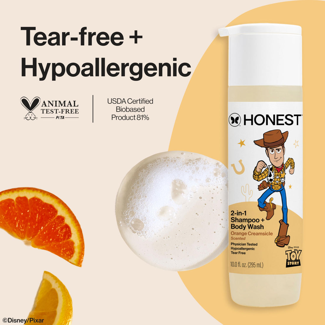 The Honest Company 2-in-1 Cleansing Shampoo Body Wash Gentle for Baby, Naturally Derived, Tear-free, Hypoallergenic, Lavender Calm, 18 fl oz Halalzen