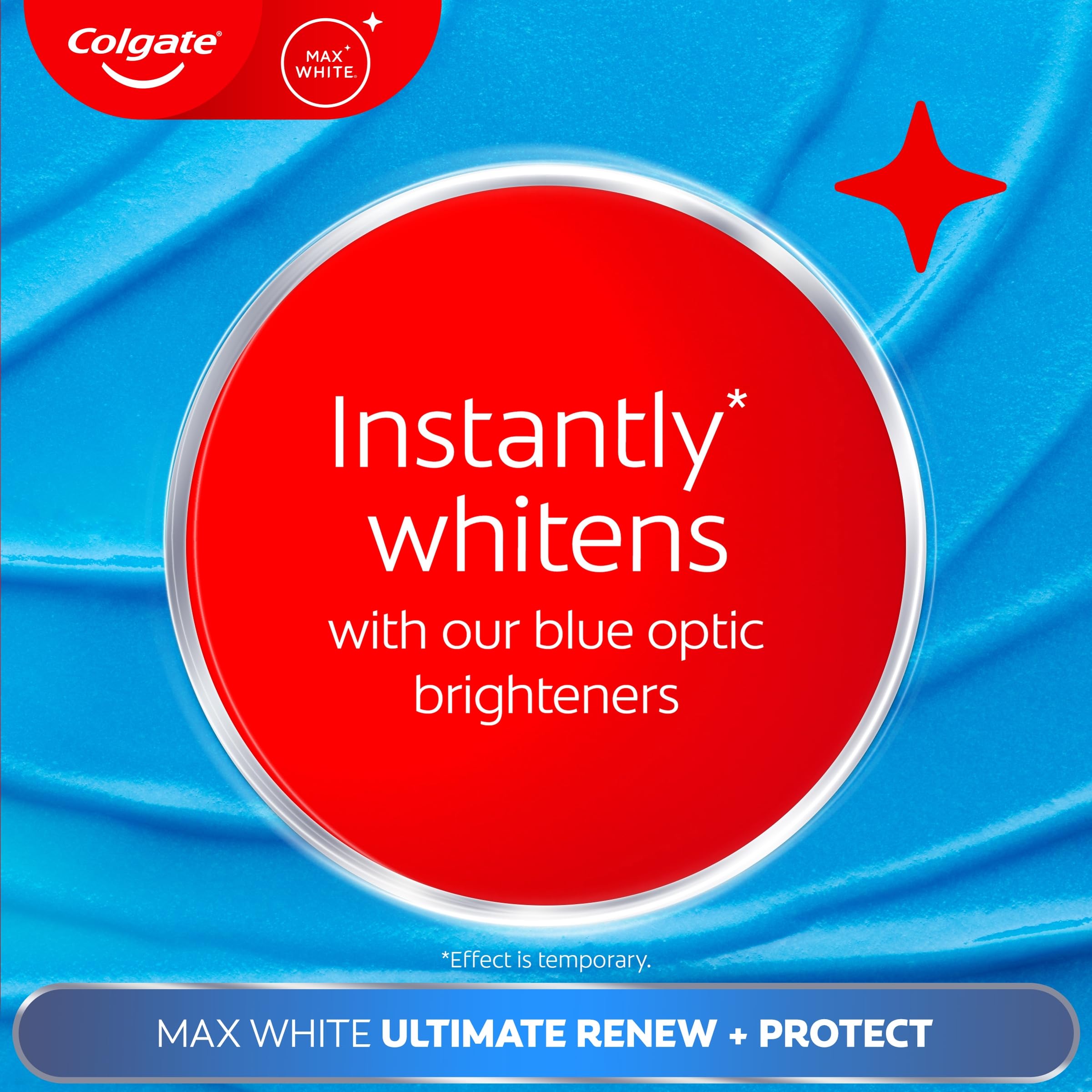 Colgate Max White Ultimate Radiance Whitening Toothpaste 75ml - 10X Whiter Teeth* - Instant Teeth Whitening Toothpaste^ - Deeply* Whitens - Helps Prevent Future Stains - Enamel Safe for Daily Use
