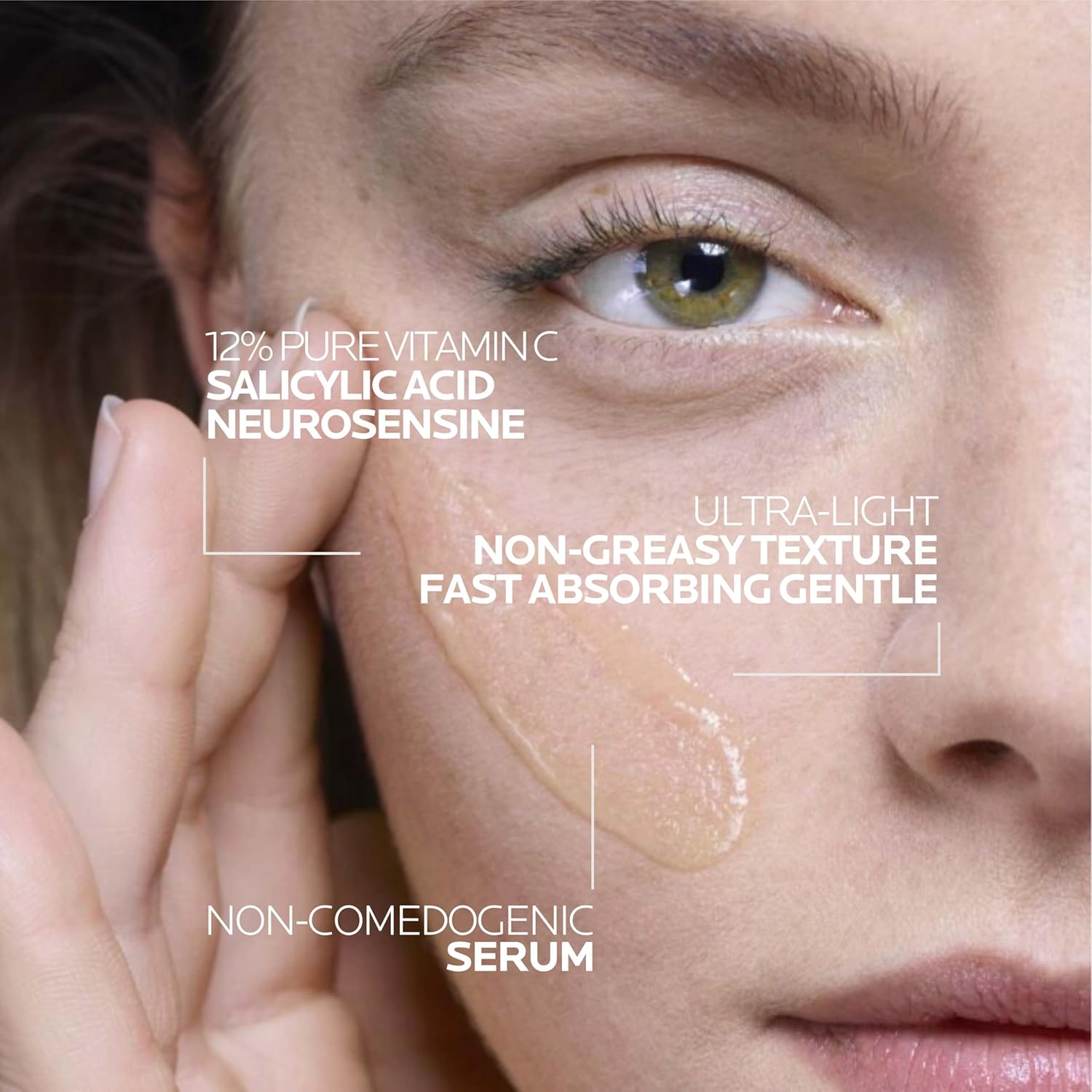 La Roche-Posay Pure Vitamin C12 Serum, Anti-Wrinkle Radiance Restoring Face Serum, 12% Pure Vitamin C, Salicylic Acid, Neurosensine, For Sensitive Skin, 30ml Halalzen