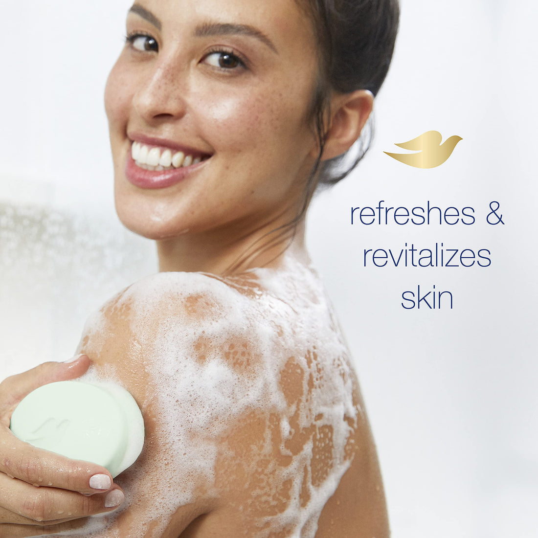 Dove Beauty Bar Soap Cool Moisture Cucumber & Green Tea Scent, 6 Bars for Refreshed Skin, Leaves Skin Refreshed 3.75 oz