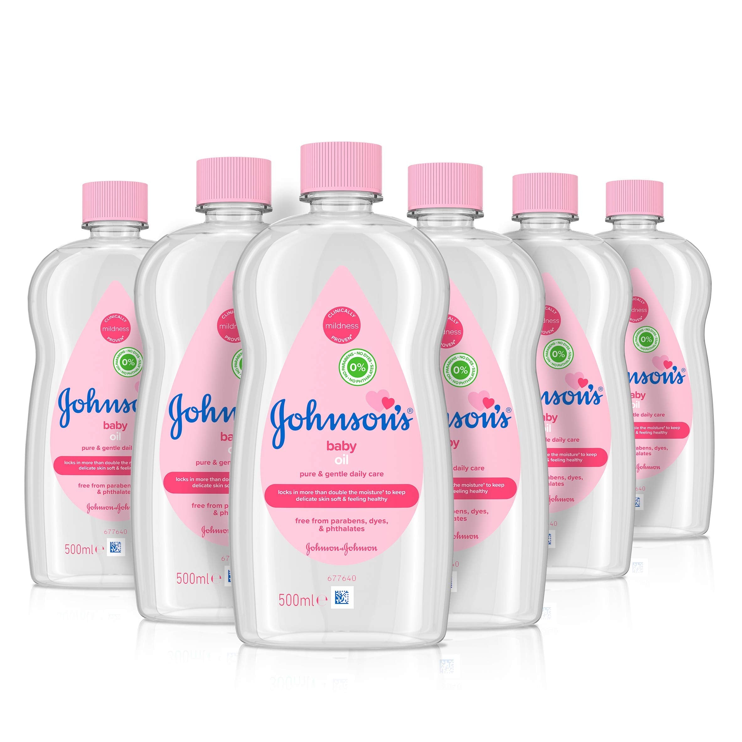 Johnson's Baby Baby Oil, Pink, 500 ml (Pack of 2) Halalzen
