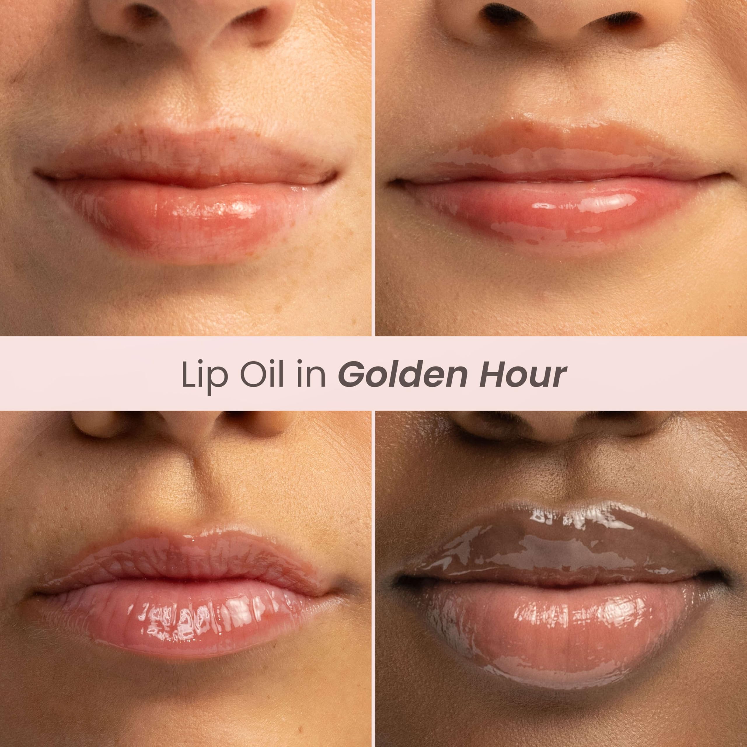 Burt's Bees Lip Oil Clear Day, Instant Hydration, Nourishes and Softens Lips, Tint Free, High Shine Finish, Responsibly Sourced Jojoba Oil, Non Sticky, Wand Applicator, 0.15 Ounce Halalzen