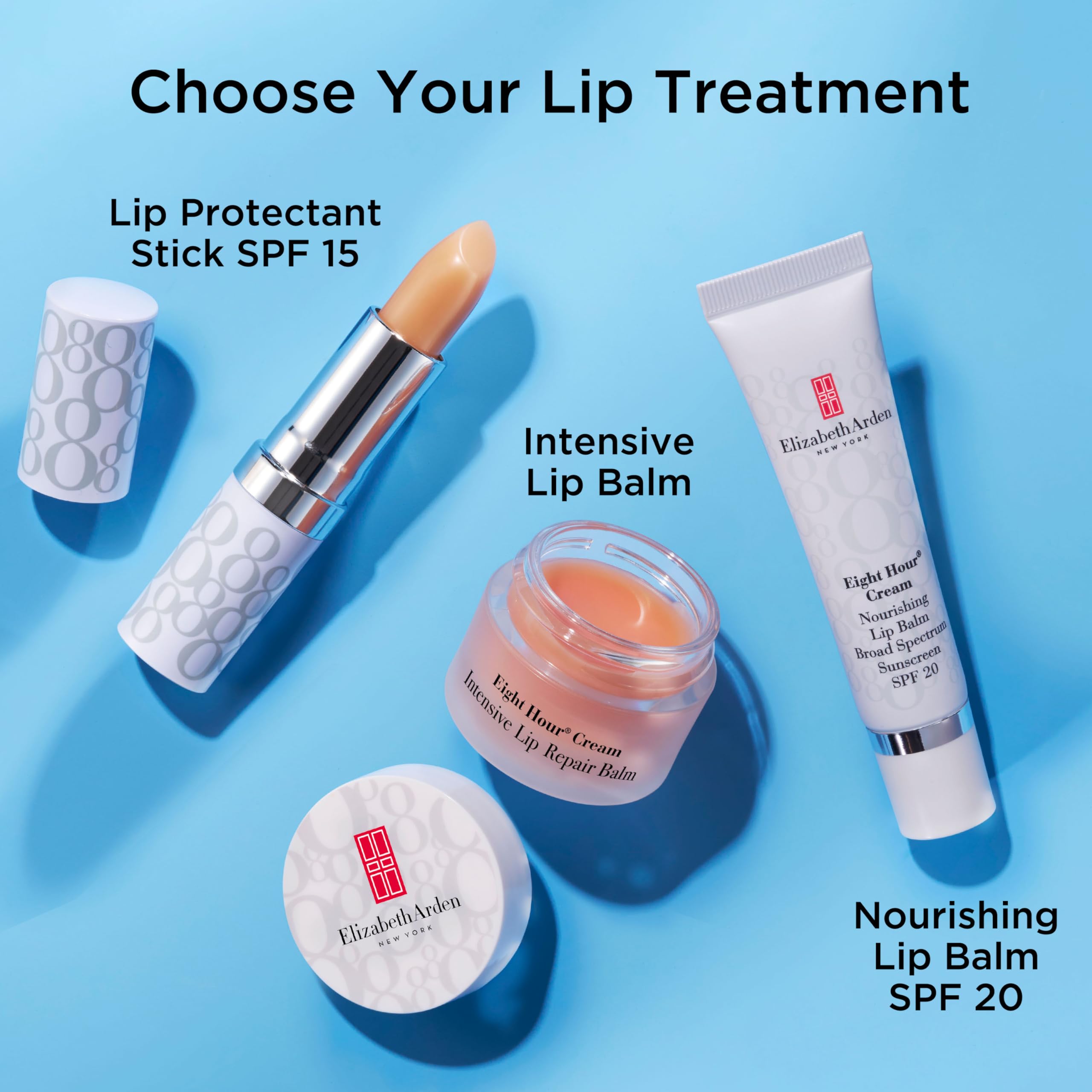 Elizabeth Arden Eight Hour Cream Nourishing Lip Balm SPF 20, 14.8ml, Long-lasting Moisture & Conditioning, Sun Protection for Dry Lips, Unisex