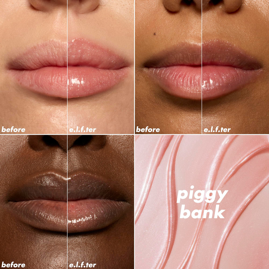 e.l.f. Glow Reviver Plumping Lip Oil, Tinted Lip Plumper for a High-Shine, Plump Finish, Infused with Jojoba Oil, Vegan & Cruelty-Free, Piggy Bank