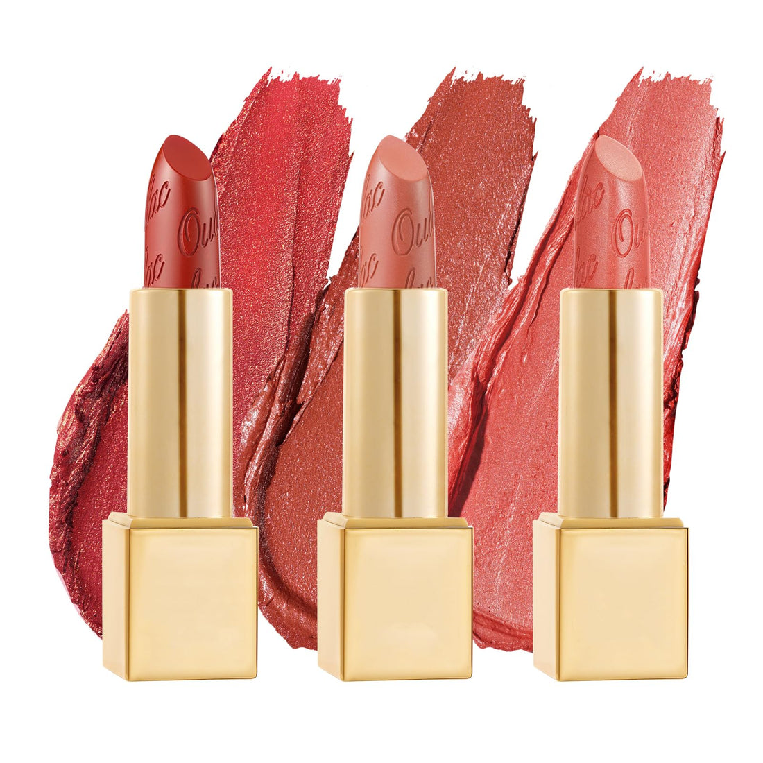 OULAC Metallic Shine Glitter Lipstick, Pink High Impact Lipcolor, Lightweight Soft and Ultra Hydrating, Long Lasting, Vegan & Cruelty-Free, Full-Coverage Lip Color 4.3 g/0.15 HIP & HIPPIE(11) Halalzen