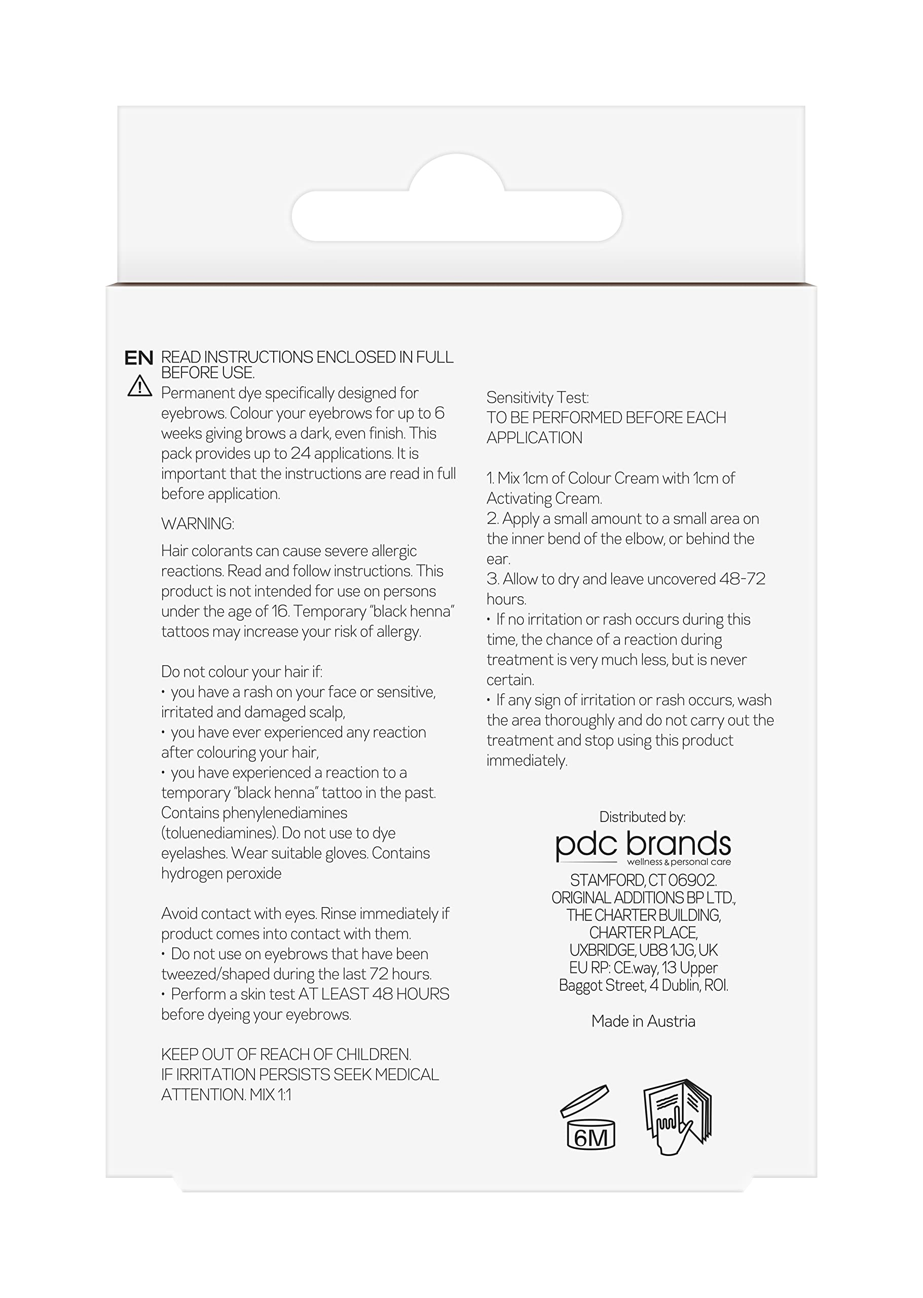 Eylure DYBROW Eyebrow Dye Kit, Dark Brown