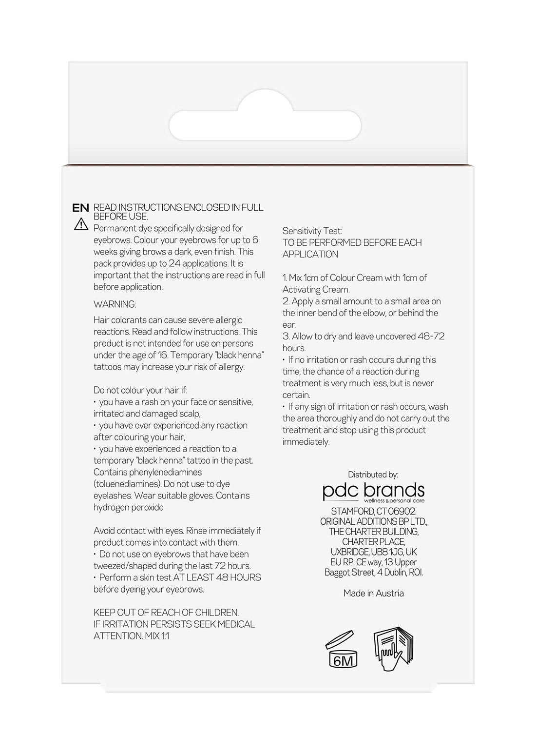 Eylure DYBROW Eyebrow Dye Kit, Dark Brown