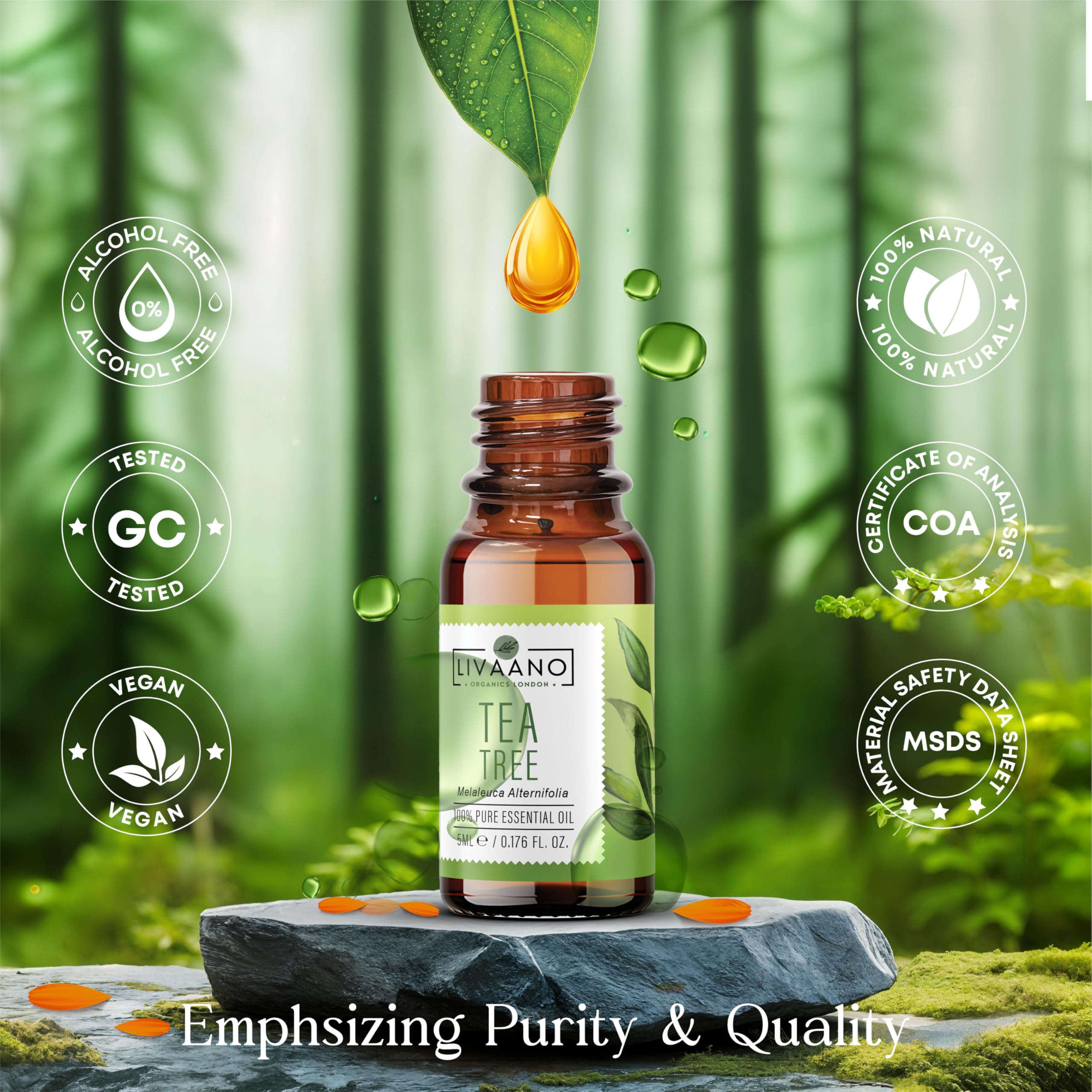 Essential Oils Set – 100% Natural Essential Oils for Diffusers for Home, Massage & Relaxation | 12x5ml Essential Oil for Aromatherapy, Lavender, Tea Tree, Gift Set