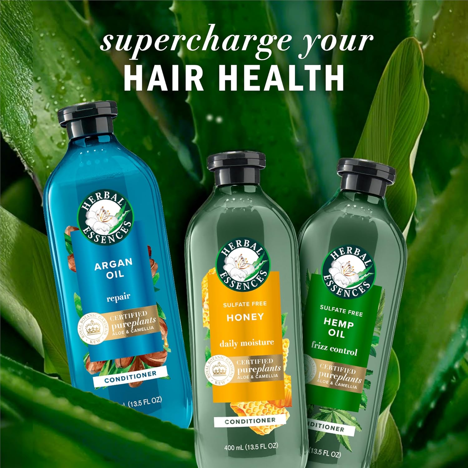 Herbal Essences Argan Oil Repair Shampoo & Conditioner Set, Moisturizes & Smoothes, Paraben-Free, Color-Safe, pH-Balanced, Citrus Scent, 20.2 Fl Oz, 2-Pack Halalzen