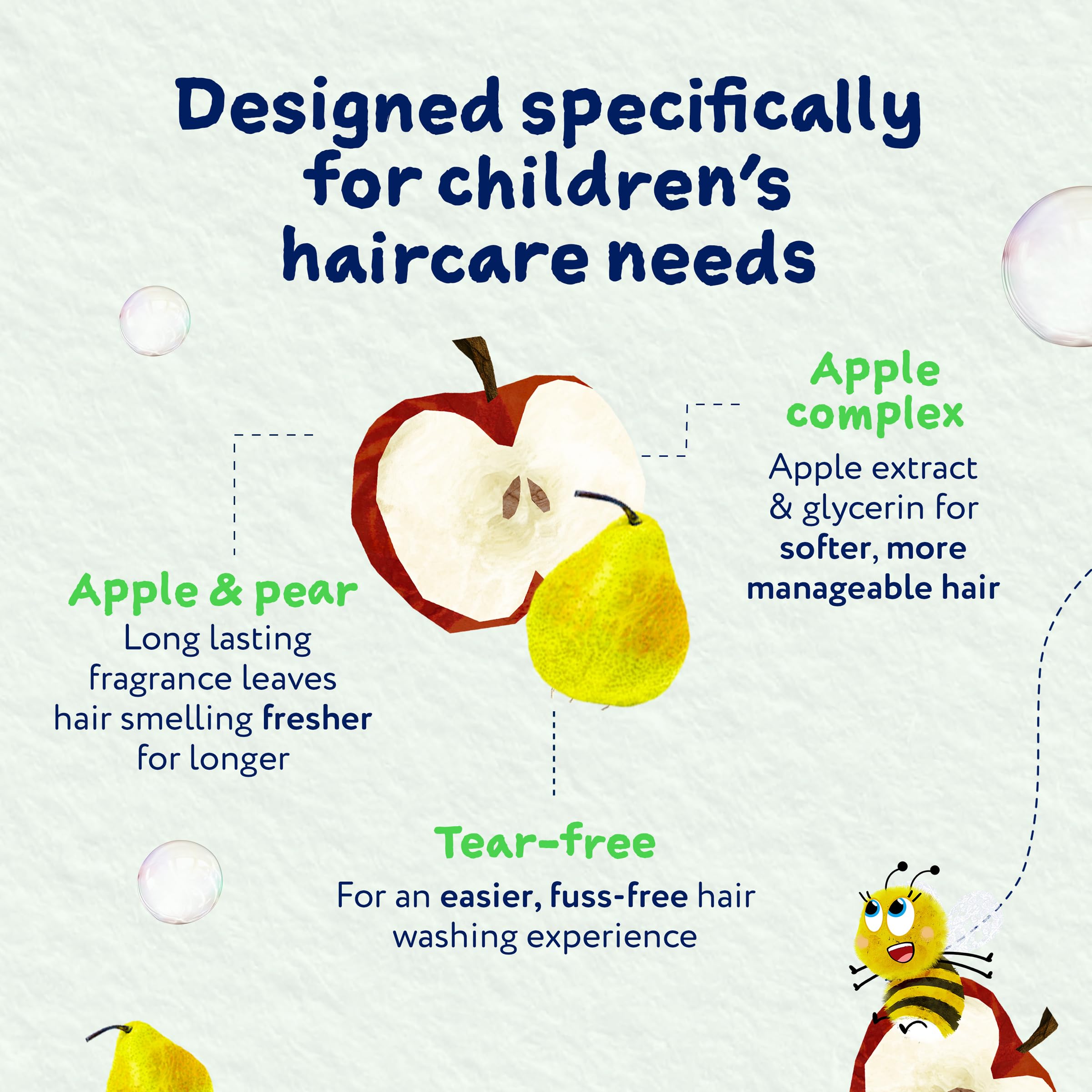 Childs Farm 2 in 1 Hair Shampoo and Conditioner, Gentle Tear Free, Apple and Pear Fragrance, Children, Kids, Baby, 250ml