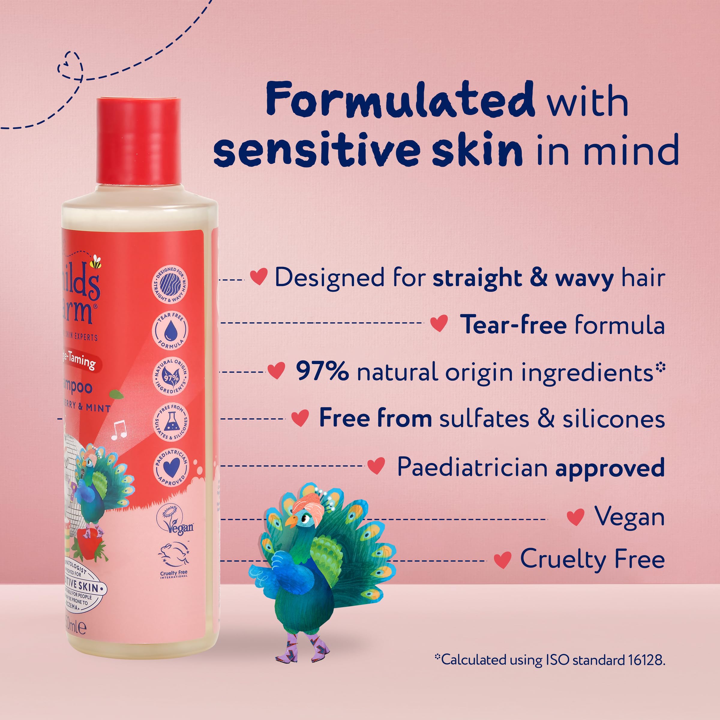 Childs Farm Tangle Taming Conditioner, Straight or Wavy Hair, Gentle, Tear Free, Strawberry and Mint, Kids, Baby, 250ml