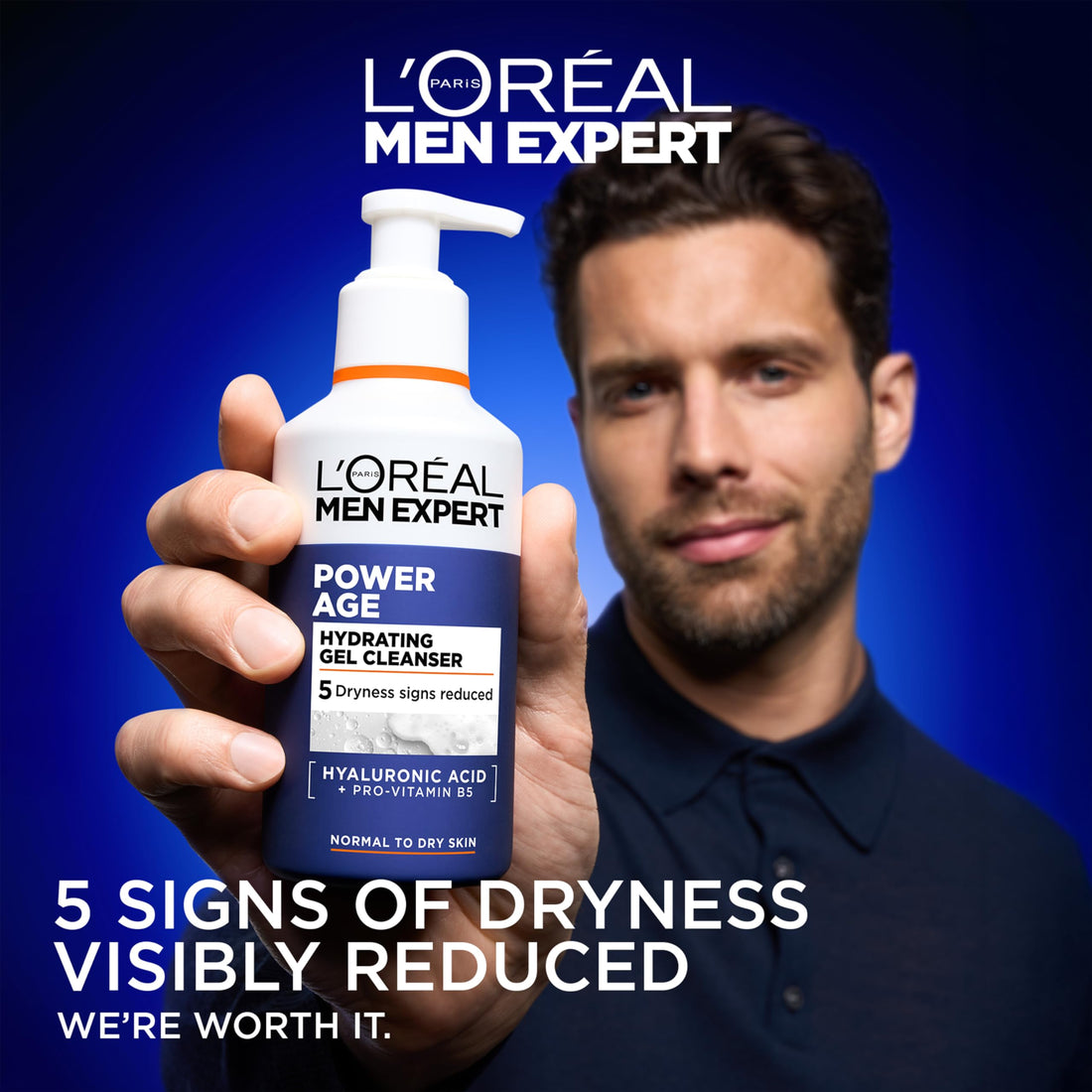 L'Oréal Men Expert Derma Control Purifying Cleansing Gel for Oily & Blemish-Prone Skin, Salicylic Acid & Niacinamide Deep Cleanser, Removes Dead Skin Cells, Unclogs Pores, 260ml
