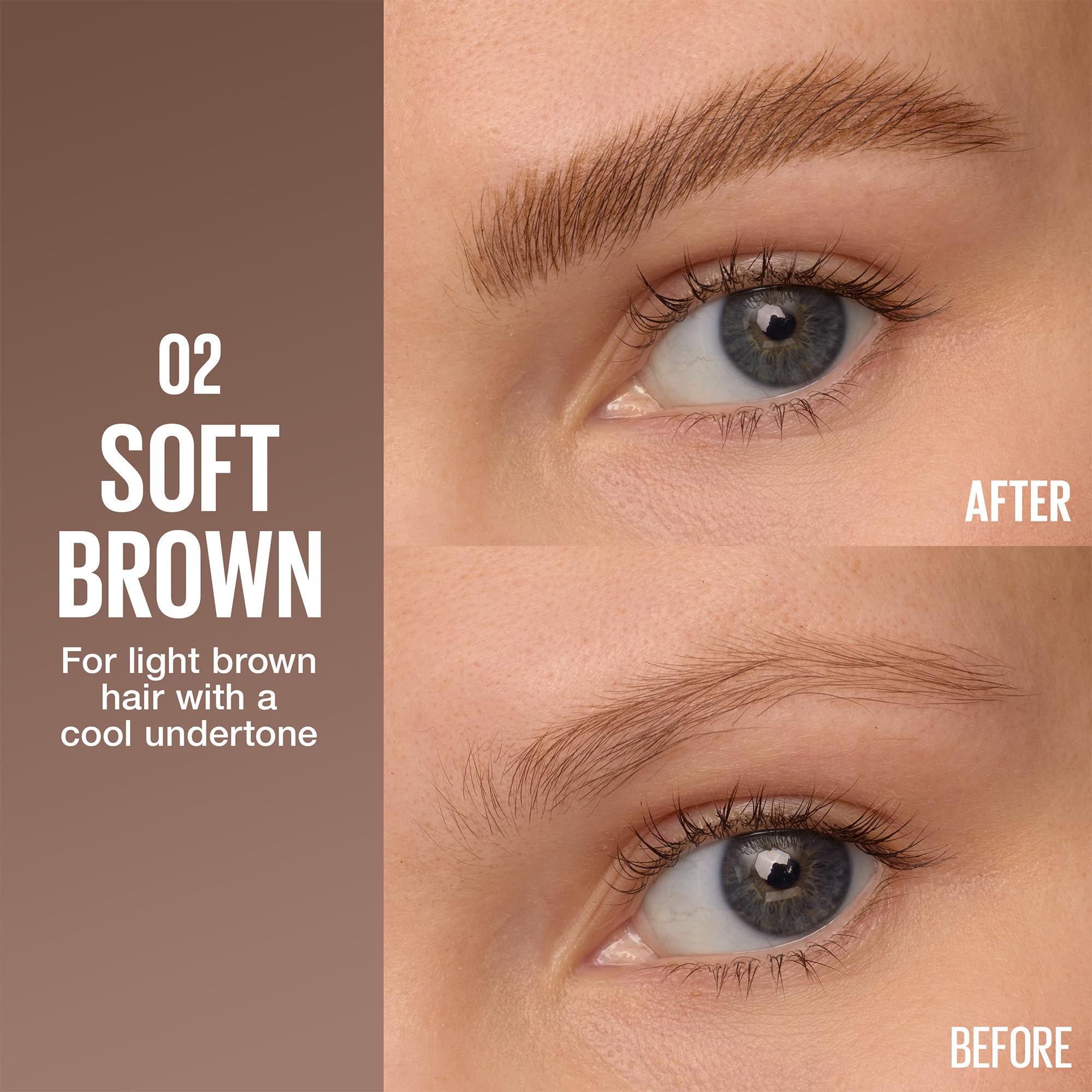 Maybelline New York Brow Inserts, 2-in-1 Eyebrow Pencil Pen and Fiber Gel, 0.015MM Triple Tip for 100 Hair-Like Strokes in 30 Seconds, 36-Hour Wear, Smudge-Proof, Shade: Blonde 1