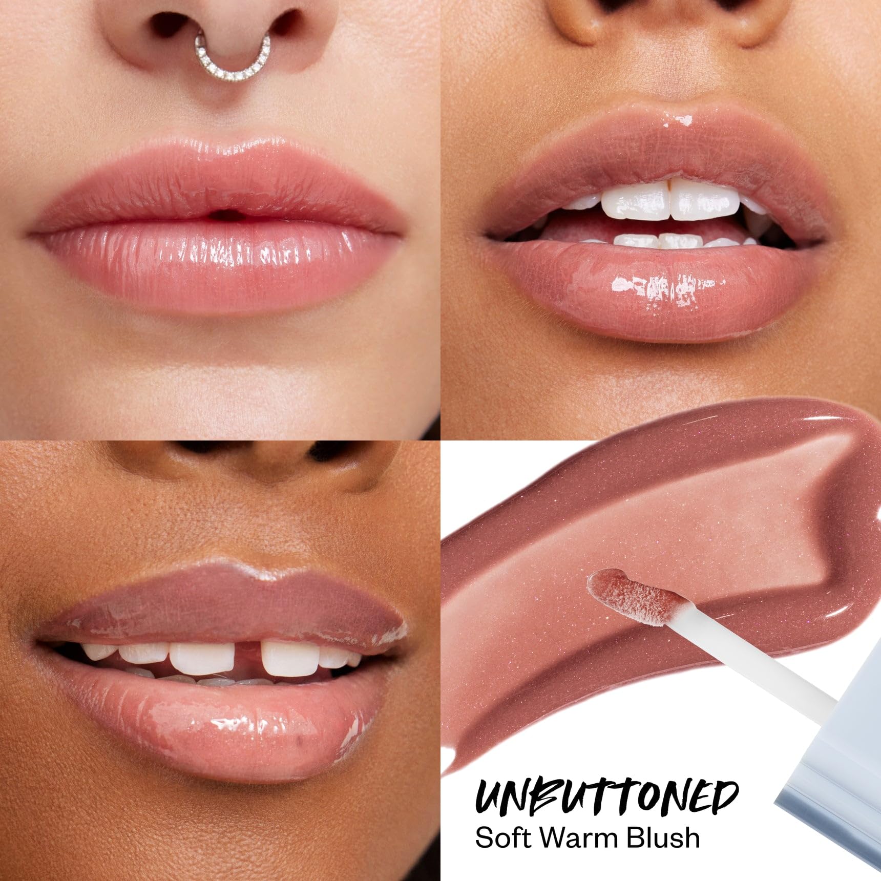 Kosas Wet Lip Oil Gloss - Hydrating Lip Plumping Treatment with Hyaluronic Acid & Peptides, Non-Sticky Finish (Malibu) Halalzen