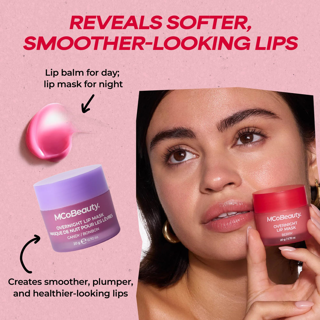 MCoBeauty - Double Duty Lip Mask - Contains Coconut Oil and Vitamin E Lip Balm for Day or Overnight Mask - Vanilla Scent - Skin Care and Makeup Accessories - Holiday Essentials - 15g Halalzen