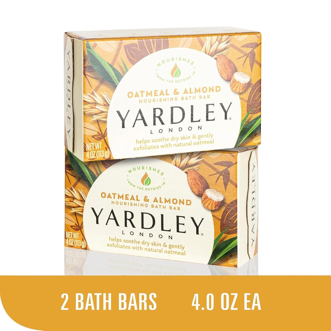 Yardley London Seifenbadriegel-Paket - 10 Riegel: English Lavender, Hafer und Mandel, Aloe und Avocado, Kakaobutter, Zitronenverbene 4,25 Unzen Riegel (10er-Pack, je zwei Stück)