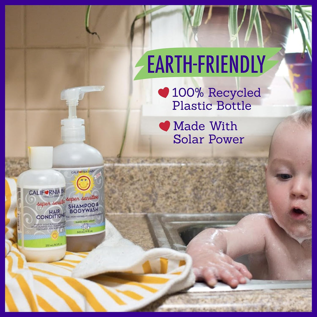 California Baby Super Sensitive Hair Conditioner | 100% Plant-Based | Fragrance Free Conditioner | Rinse-out or Leave in Conditioner | 251 mL / 8.5 oz Halalzen