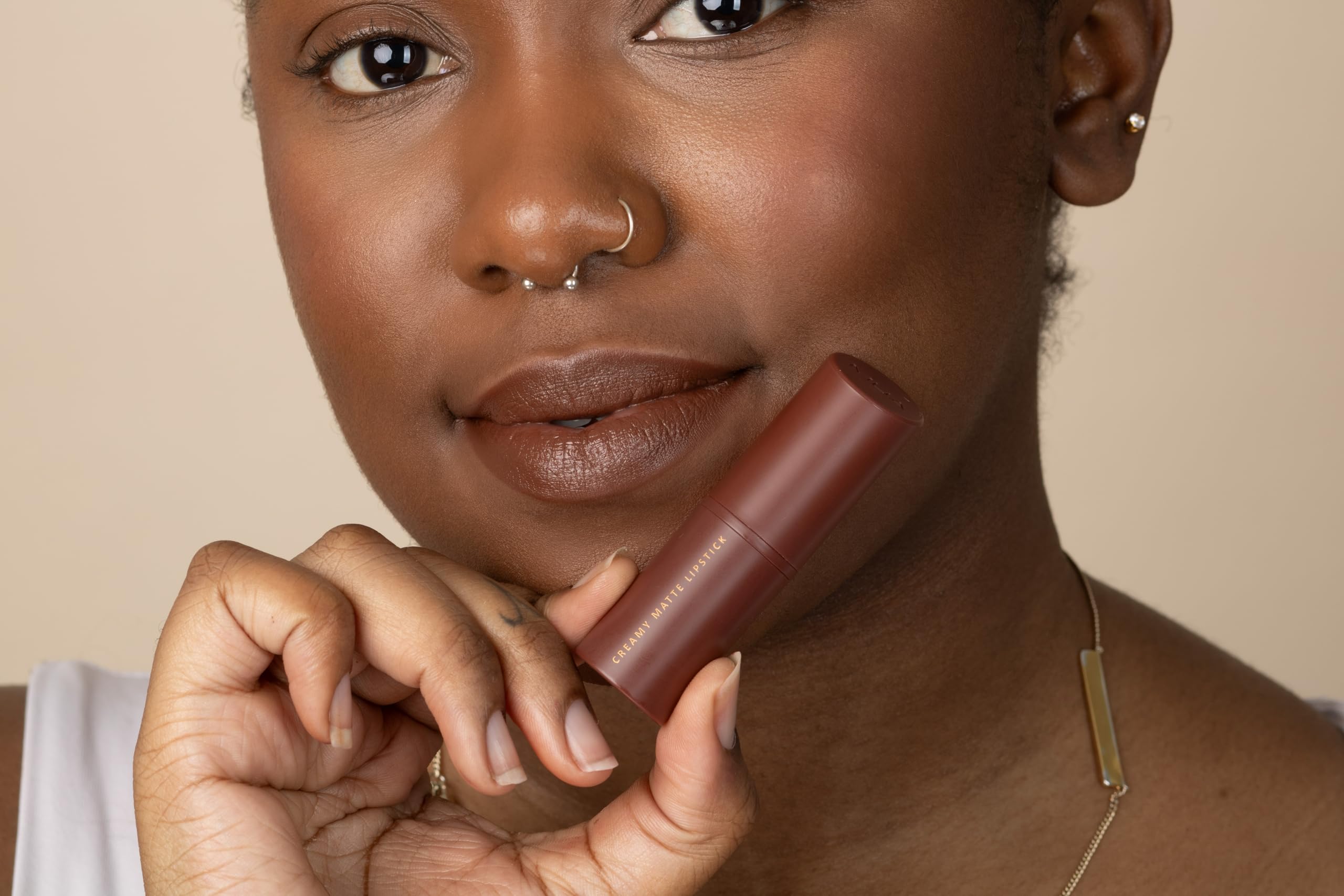 MUA Makeup Academy Creamy Matte Lipstick, Super Nude (Nude), Highly Pigmented - Vegan & Cruelty Free (Pack of 1) Halalzen
