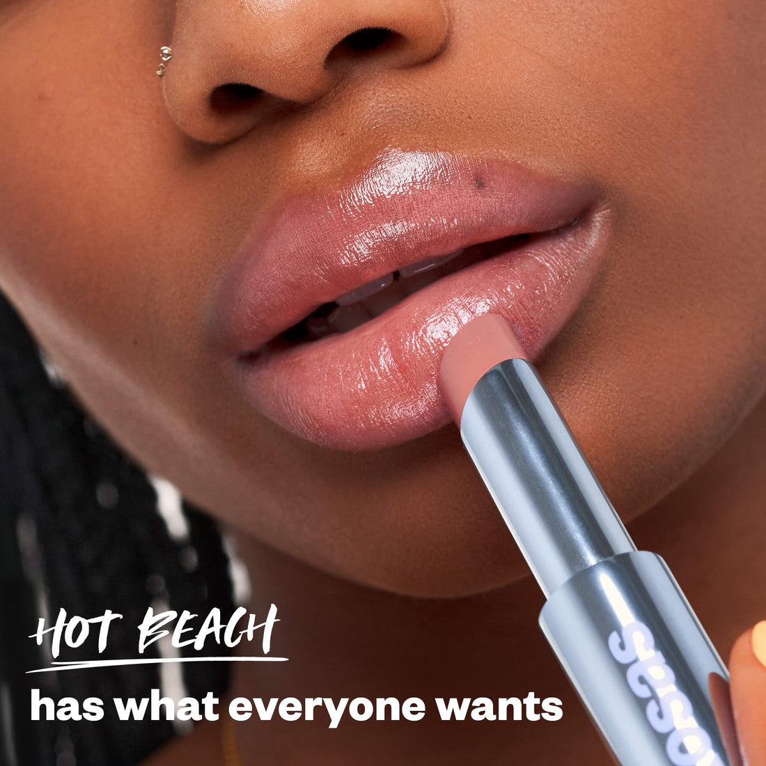 Kosas Wet Stick Moisturizing Shiny Sheer Lipstick with Ceramides, Hyaluronic acid, Peptides and Mango Butter - Soothes, Softens, and Moisturizes Lips – Heatwave