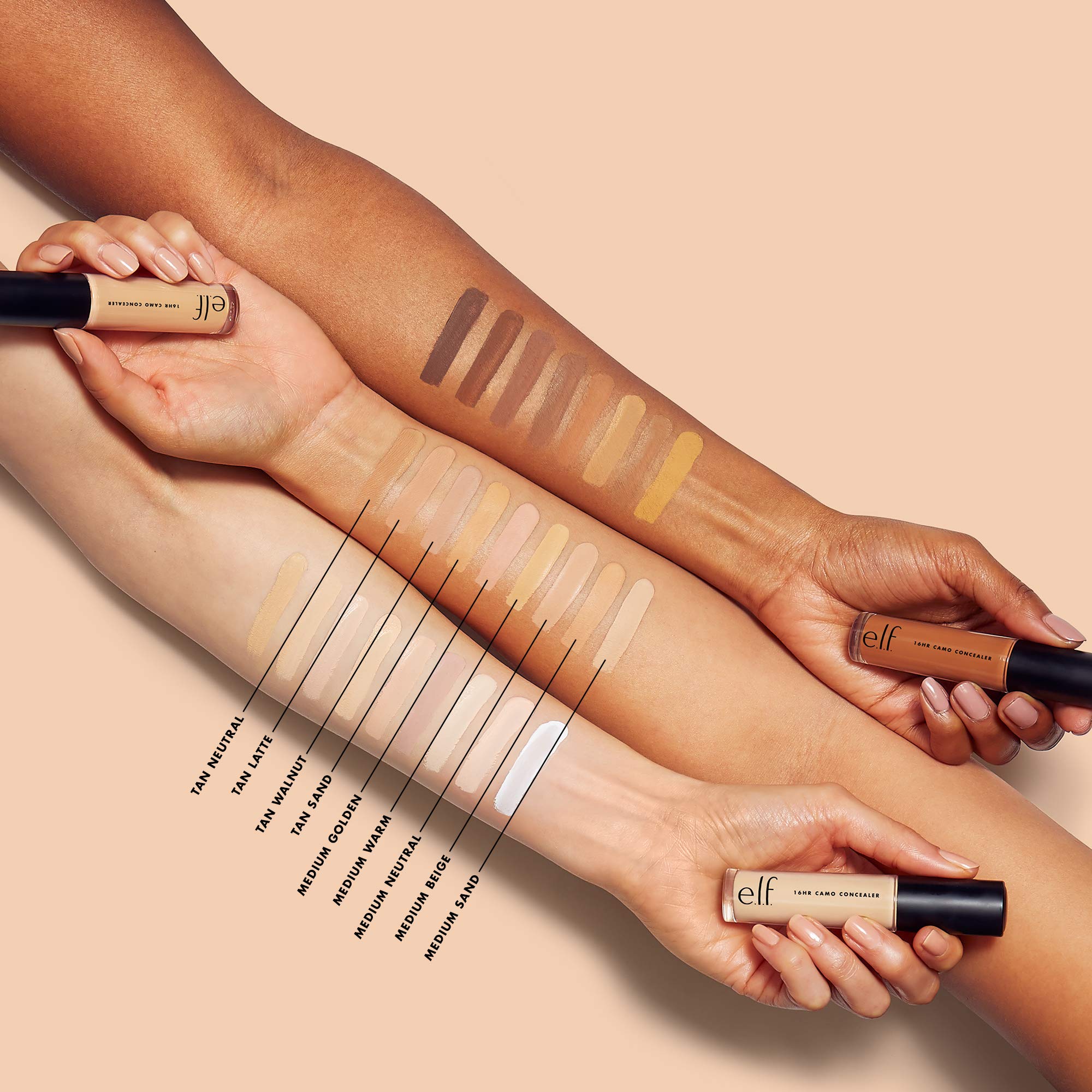 e.l.f. 16HR Camo Concealer, Full Coverage & Highly Pigmented, Matte Finish, Light Ivory, 0.203 Fl Oz (6mL) Halalzen