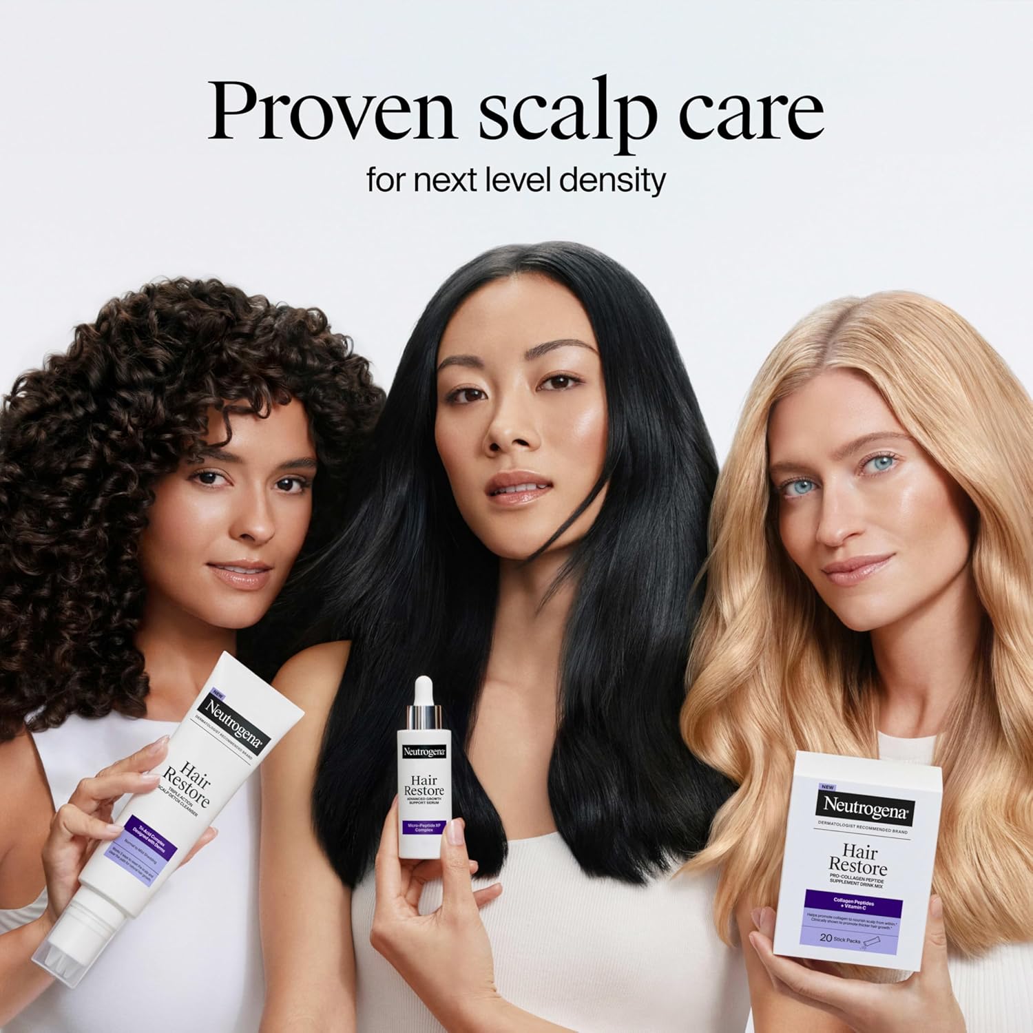 Neutrogena Hair Restore Advanced Growth Support Serum, Hair & Scalp Treatment with Micro-Peptide XP Complex, Revitalize Roots, 1.7 fl. oz