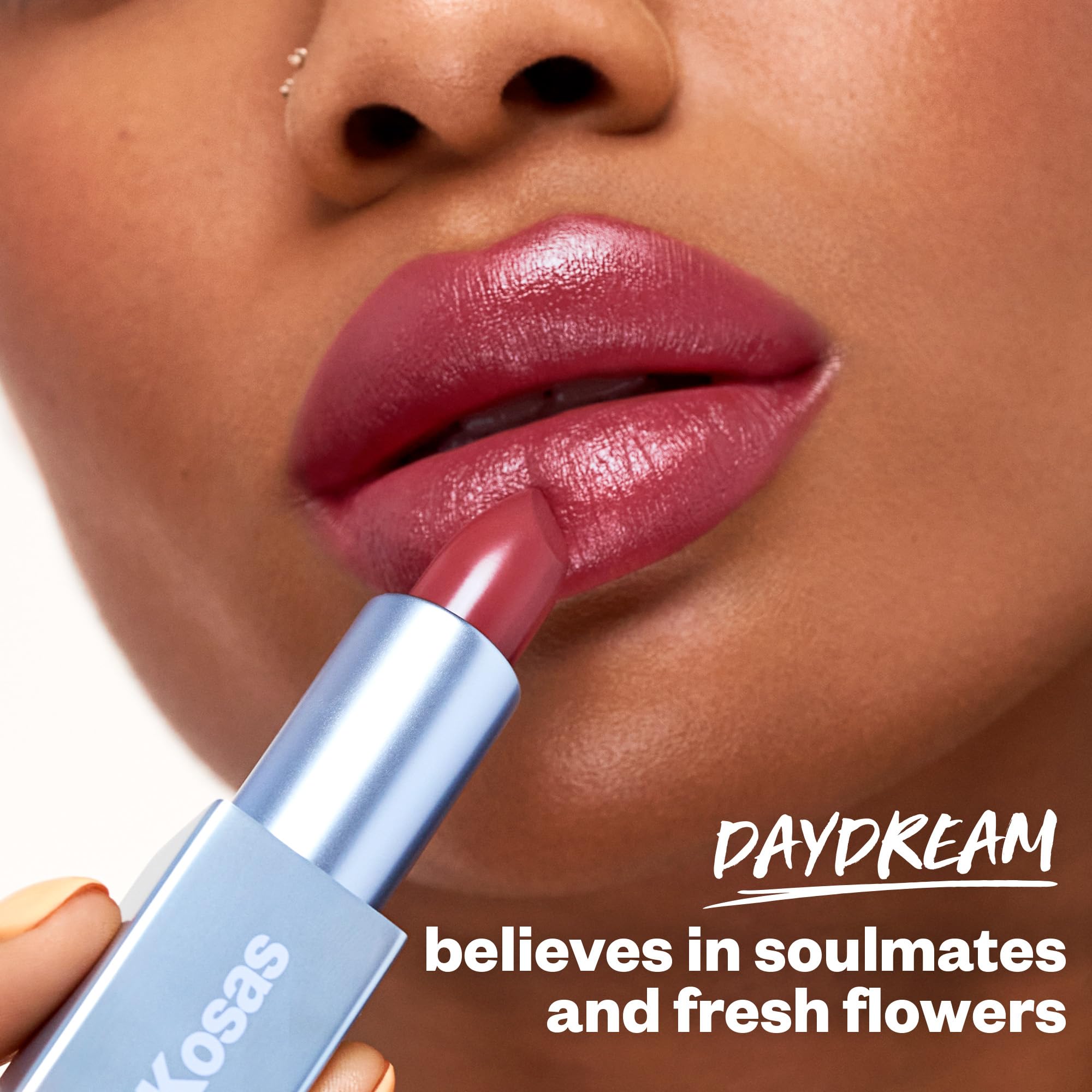 Kosas Weightless Lip Color Nourishing Satin Lipstick - High Impact Lip Color with Clean Formula - Comfy Feel & Soft Finish - Fantasy Life