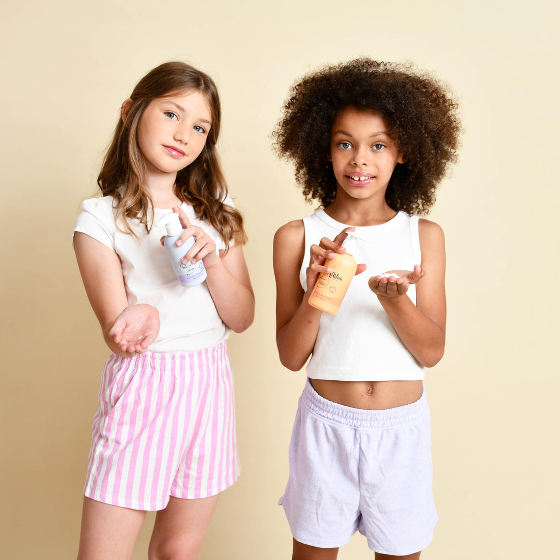 Lav Kids Natural Hair Care Bundle for Daily Use, Algae Extract and Moisturizing (Shampoo + Conditioner)