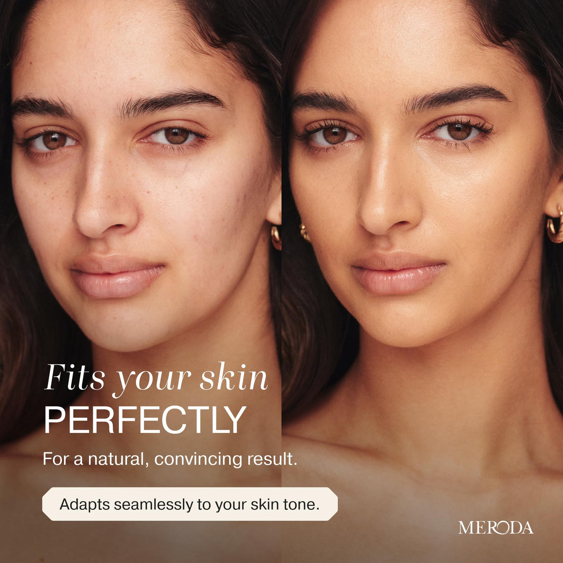 MERODA® Colour Changing Foundation SPF 15 [Light to Medium Skin] - Mature Skin Liquid Makeup - Long Lasting Color Match for Face Halalzen