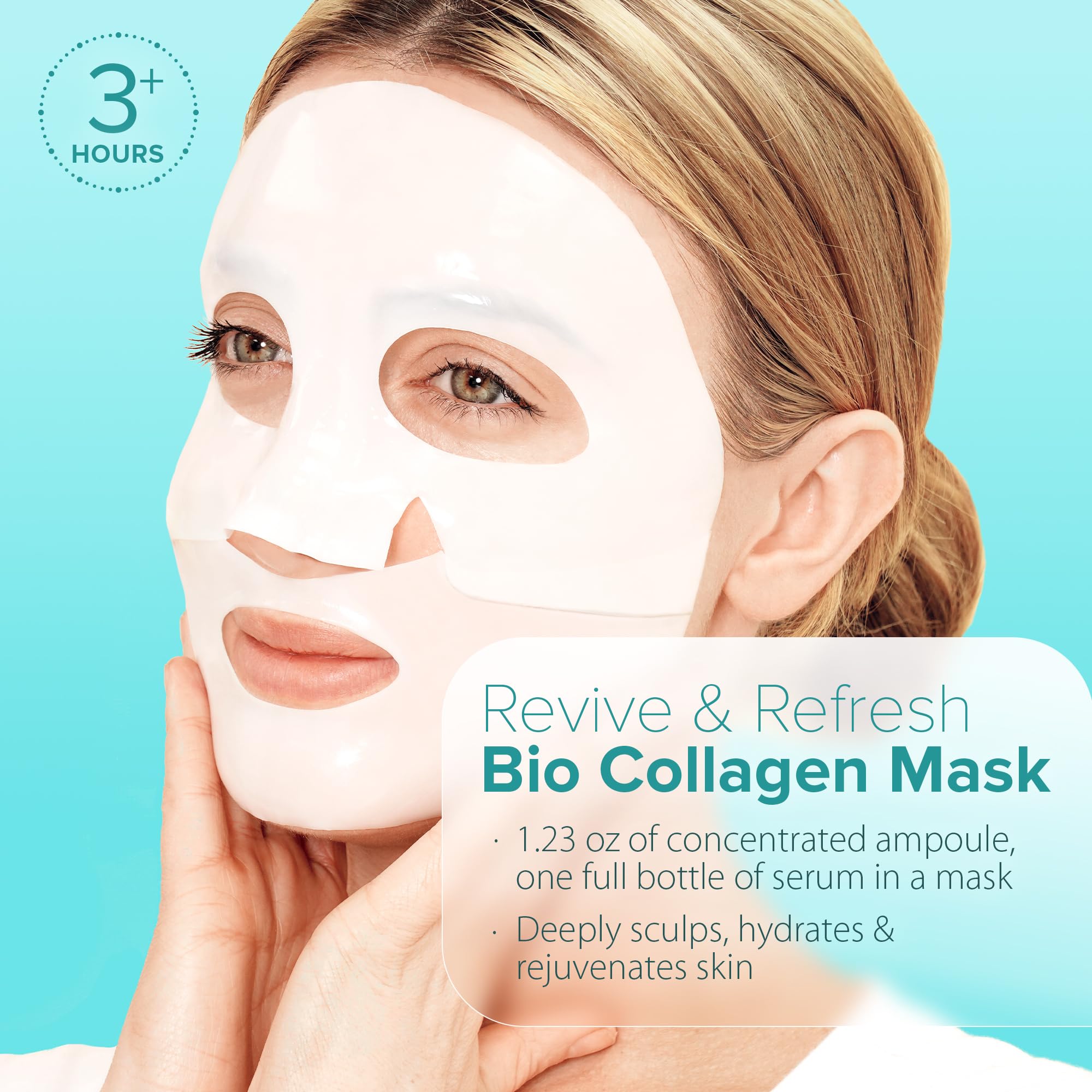 Ebanel 40 Pack Collagen Face Mask with Hyaluronic Acid, Vitamin C, Peptide, Aloe, Instant Brightening Hydrating Face Masks Skincare Korean Sheet Mask, Skin Firming, Lifting Anti Aging Facial Masks Halalzen