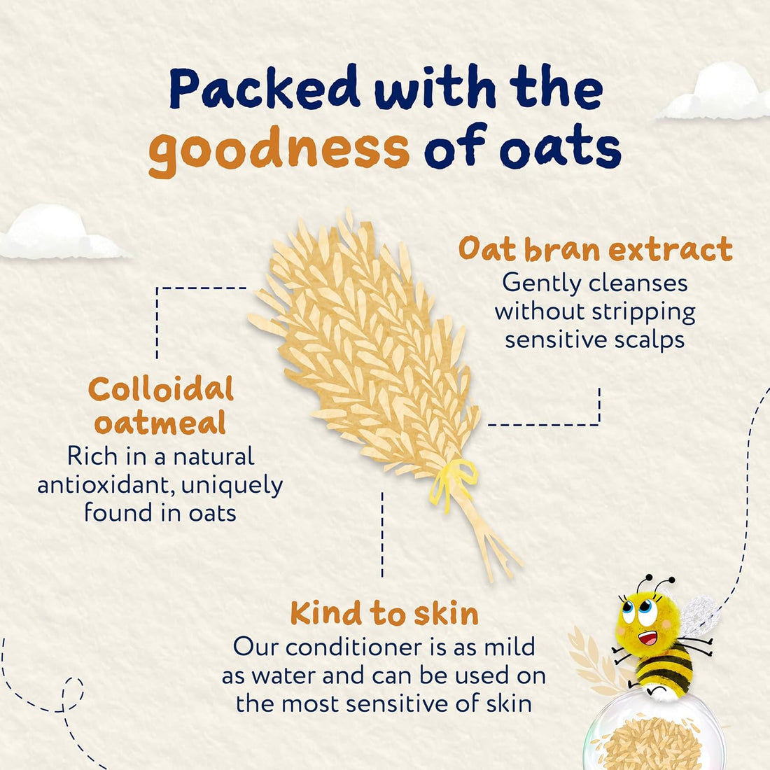 Childs Farm OatDerma Hair Conditioner, Fragrance and Tear Free, Soothing for Sensitive Skin and Scalp, Baby, Kids, 250ml