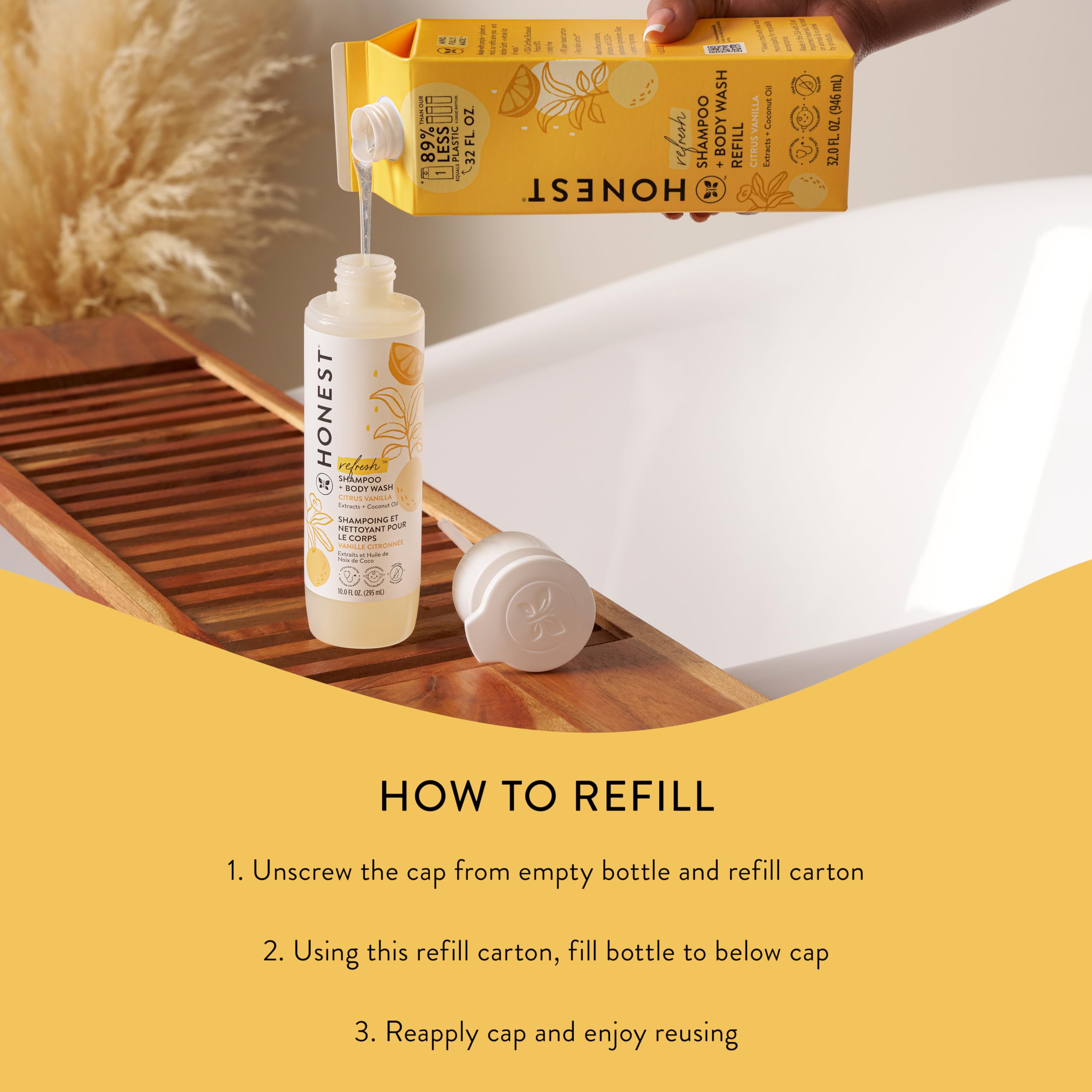 The Honest Company 2-in-1 Cleansing Shampoo Body Wash Gentle for Baby, Naturally Derived, Tear-free, Hypoallergenic, Lavender Calm, 18 fl oz Halalzen