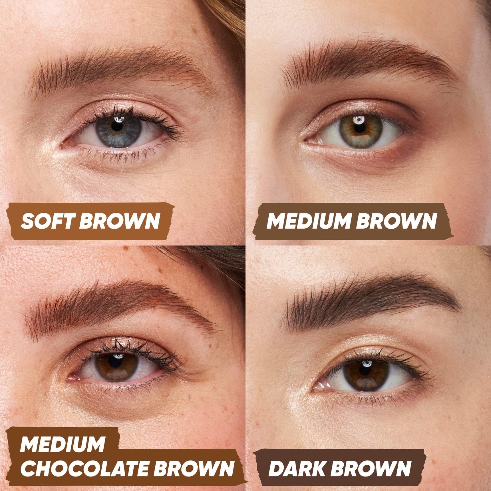 Kosas Air Brow Tinted Eyebrow Gel – Volumizing Brow Gel with Flexible Long-Lasting Hold, Soft Brown