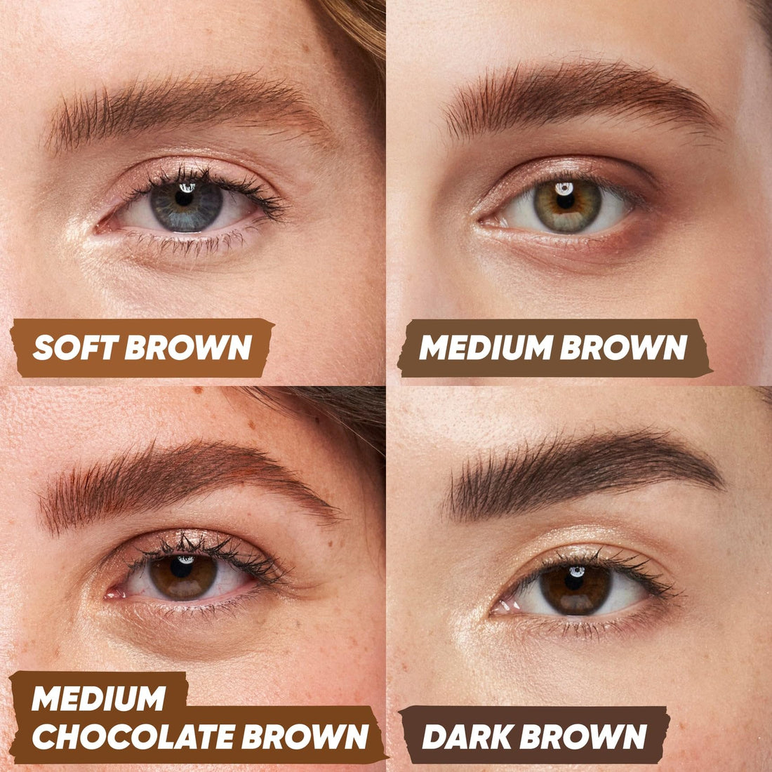 Kosas Air Brow Tinted Eyebrow Gel – Volumizing Brow Gel with Flexible Long-Lasting Hold, Soft Brown
