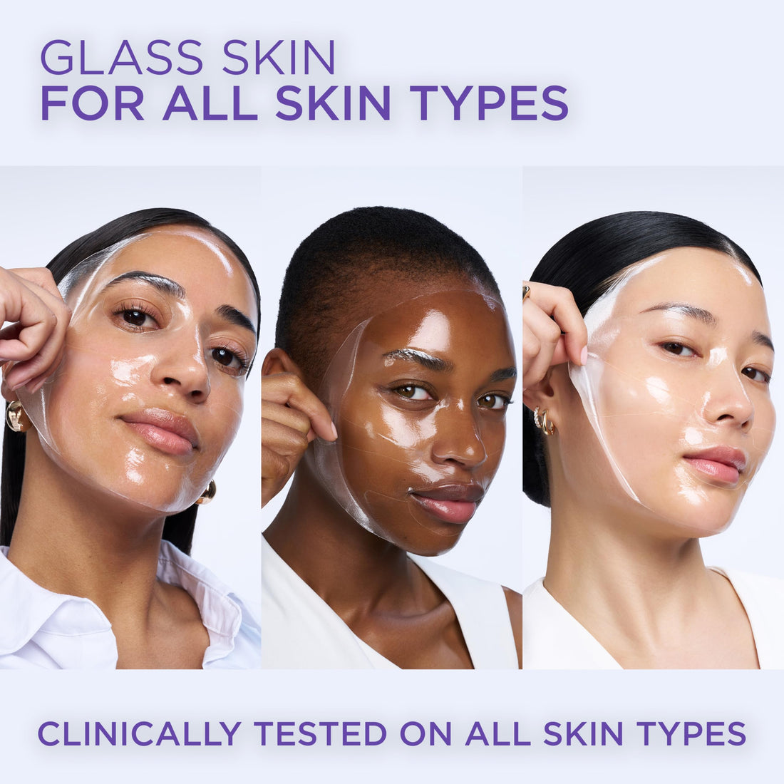 L'Oreal Paris Glass Skin Korean Face Mask 4 Pcs, Revitalift Filler Hydrogel Glow Mask, Korean Inspired Skincare, Visibly Transform Skin, Dewy, Plumped and Refreshed Look