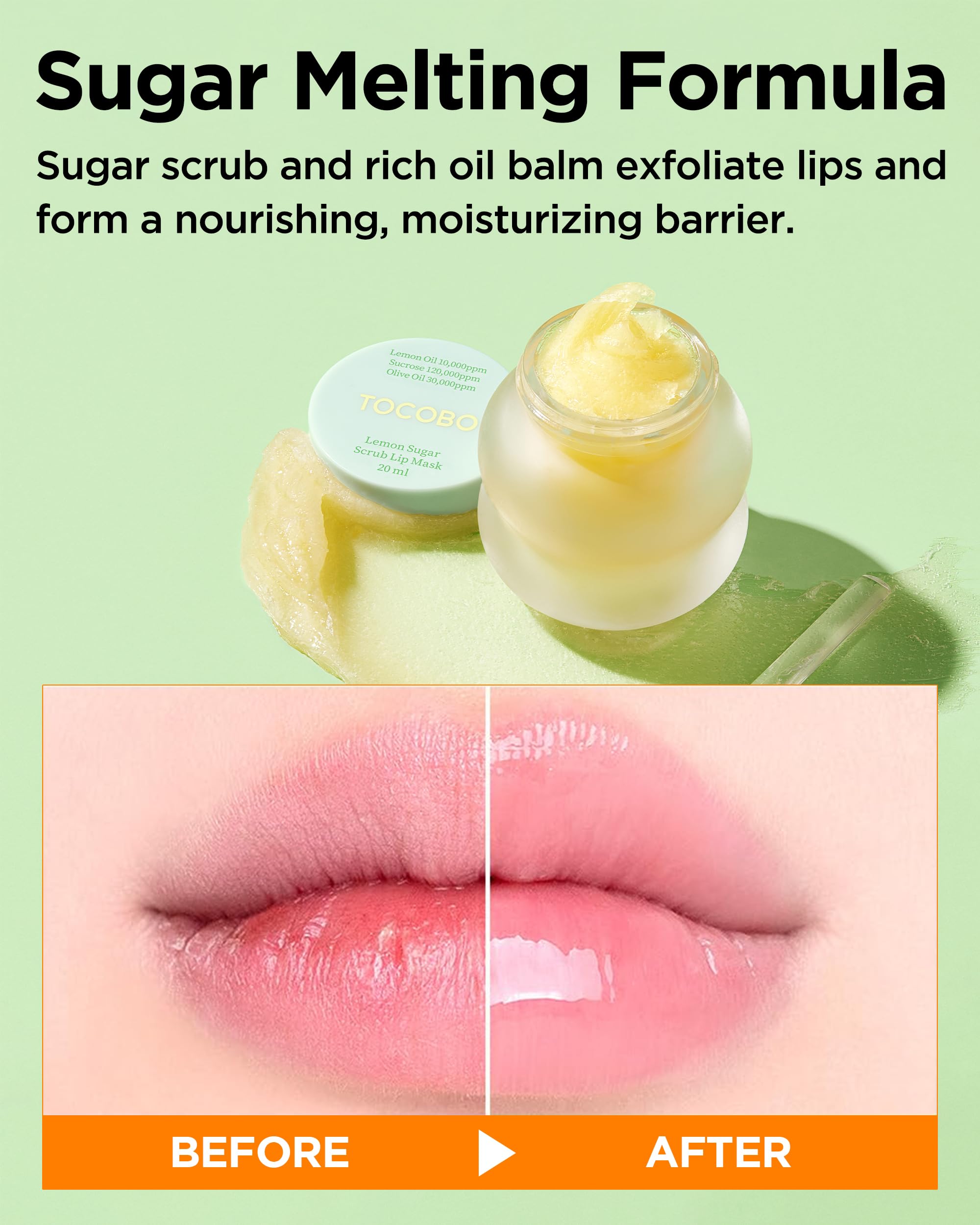 TOCOBO Vita Glazed Lip Mask – Vegan Overnight Lip Sleeping Mask for Dry, Chapped Lips | PHA (Lactobionic Acid) Gentle Exfoliation | Non-Sticky Glazed Balm, Korean Skincare, 0.68 oz Halalzen