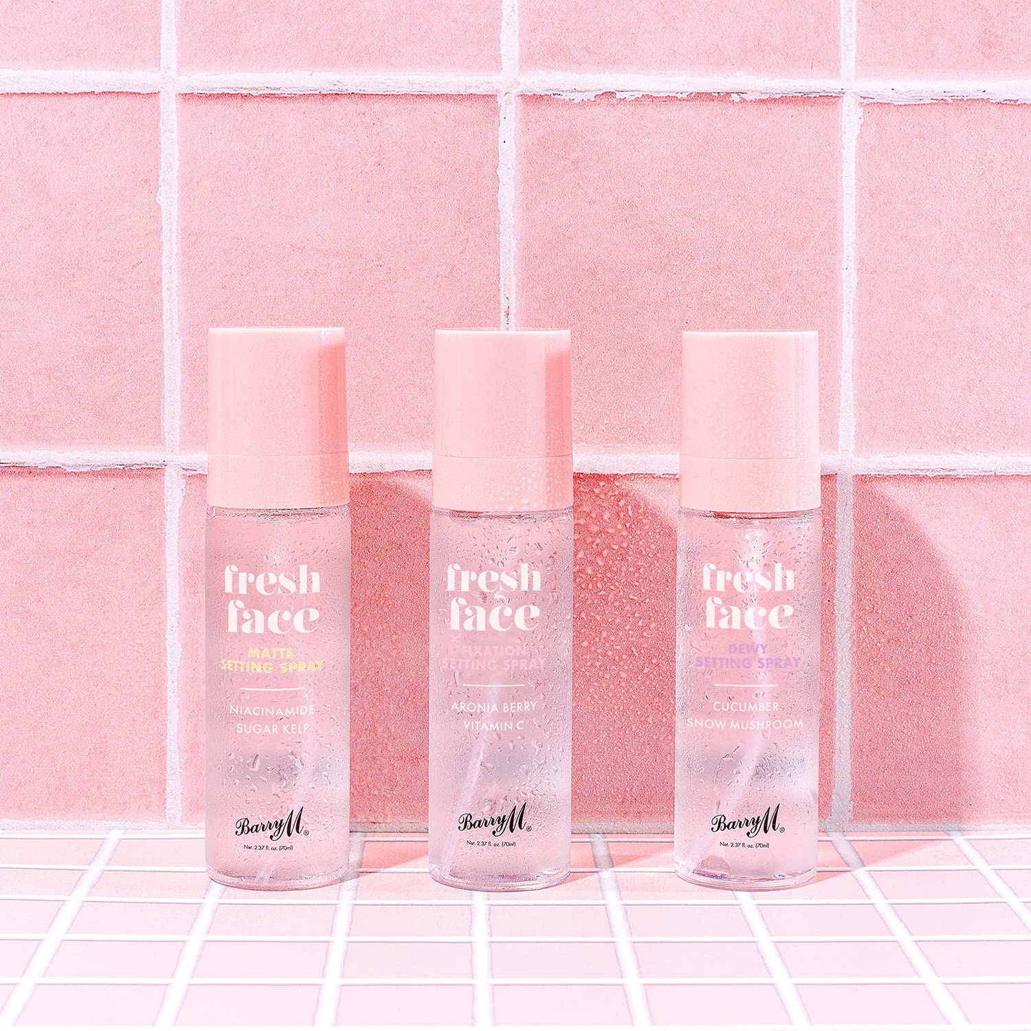 Barry M Fresh Face Fixation Makeup Setting Spray, Long-lasting, Infused With Aronia Berry and Vitamin C Clear Halalzen