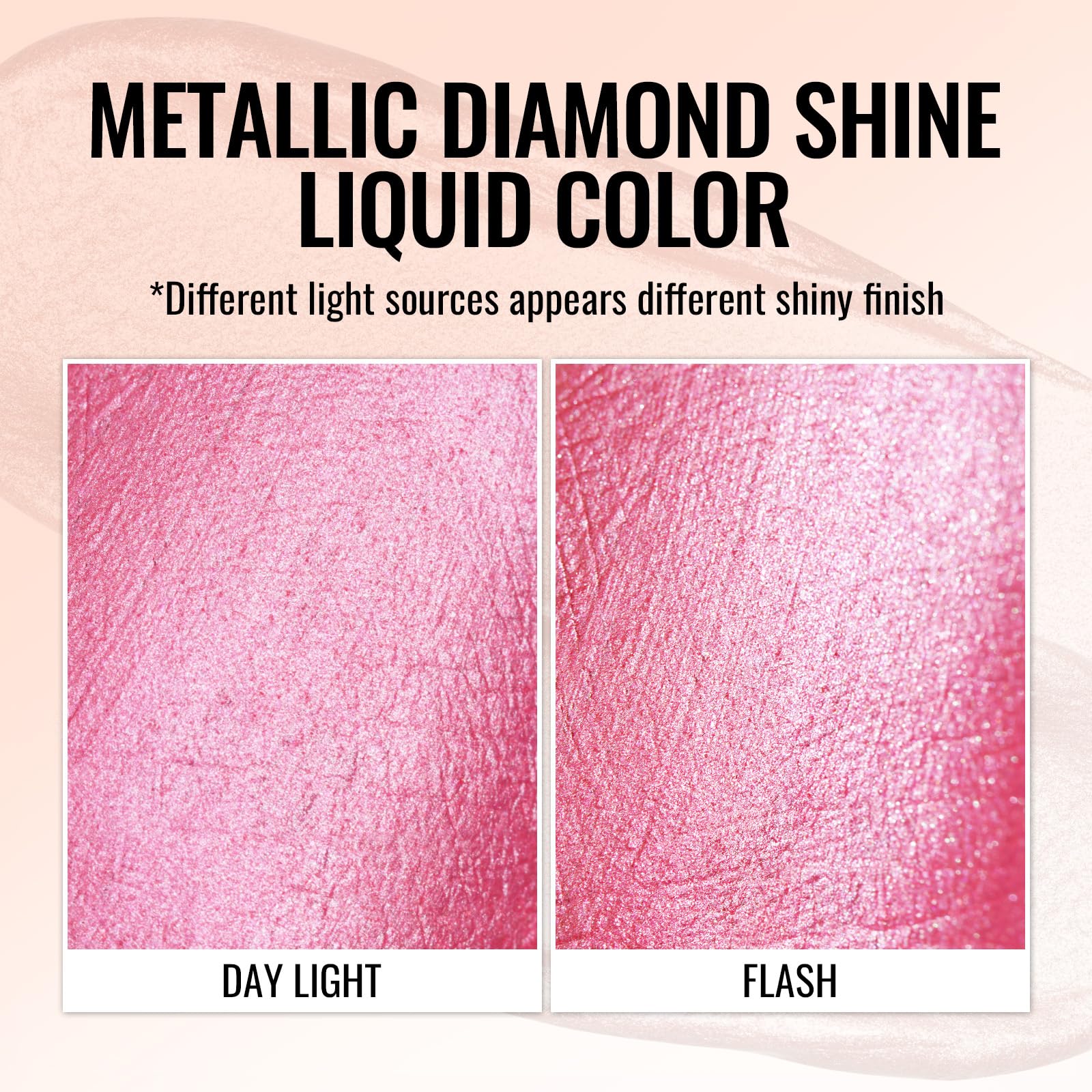 Oulac Metallic Diamond Shine Liquid Lip Gloss - Glitter Glossy for Lip & Eye, Long Lasting 24H + & Waterproof, Lightweight Lip Stain, 3D Metallic Finish, No Transfer, Vegan, 4.5ml,MD05 Loose Control Halalzen
