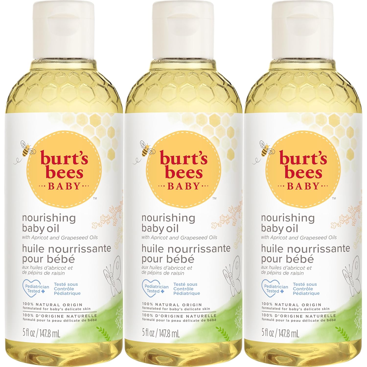 Burt's Bees Baby Nourishing Baby Oil, 100% Natural Origin Skin Care - 5 Ounce Bottle Halalzen