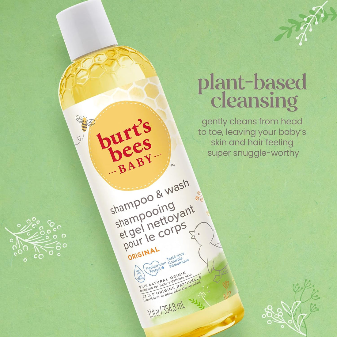 Burt's Bees Baby Shampoo & Wash, Tear Free Soap, Baby Care, Original,12 Ounce (Pack of 3) Halalzen