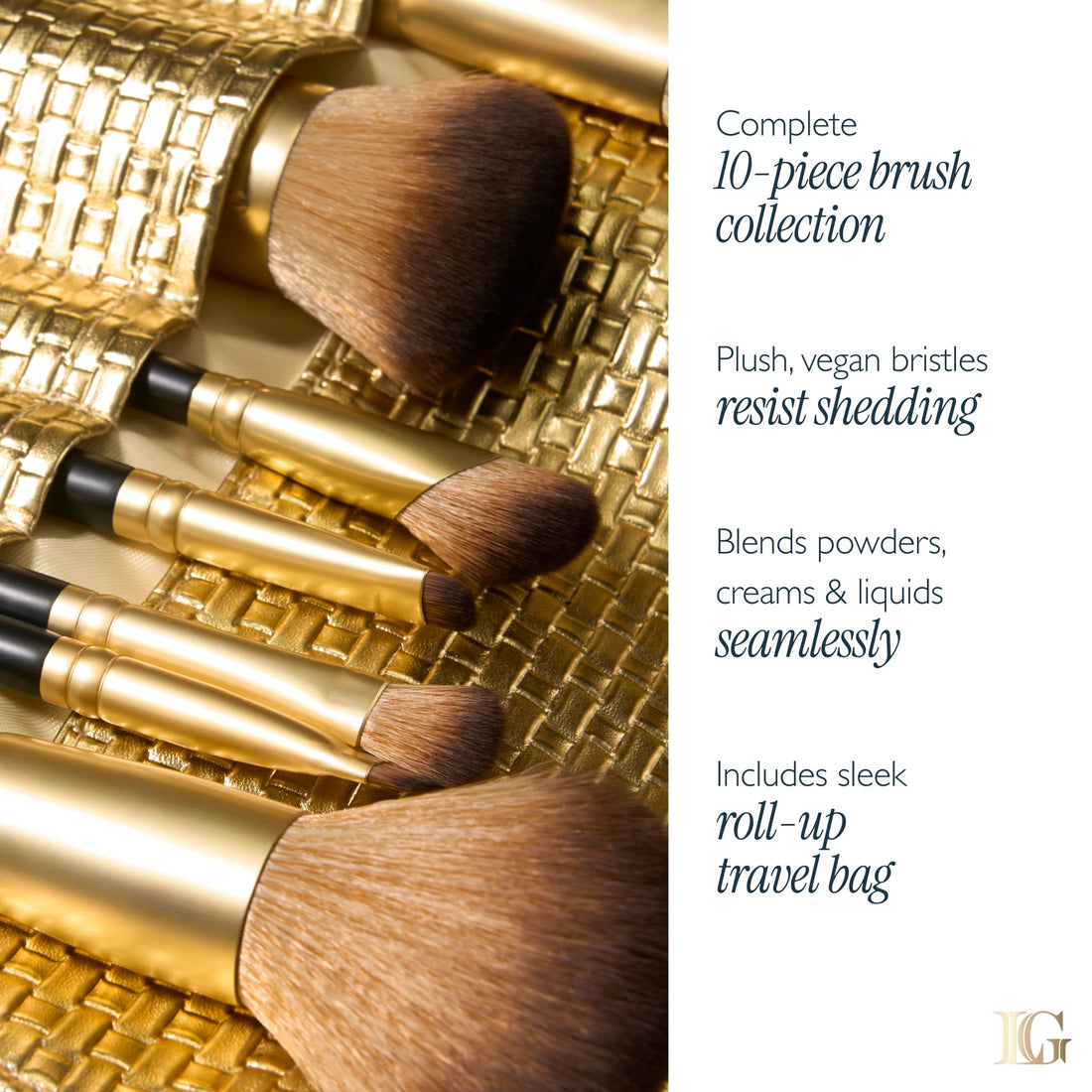 LAURA GELLER NEW YORK Retractable Black Kabuki Brush for Liquid, Cream and Powder Face Makeup With Aluminum Handle Halalzen