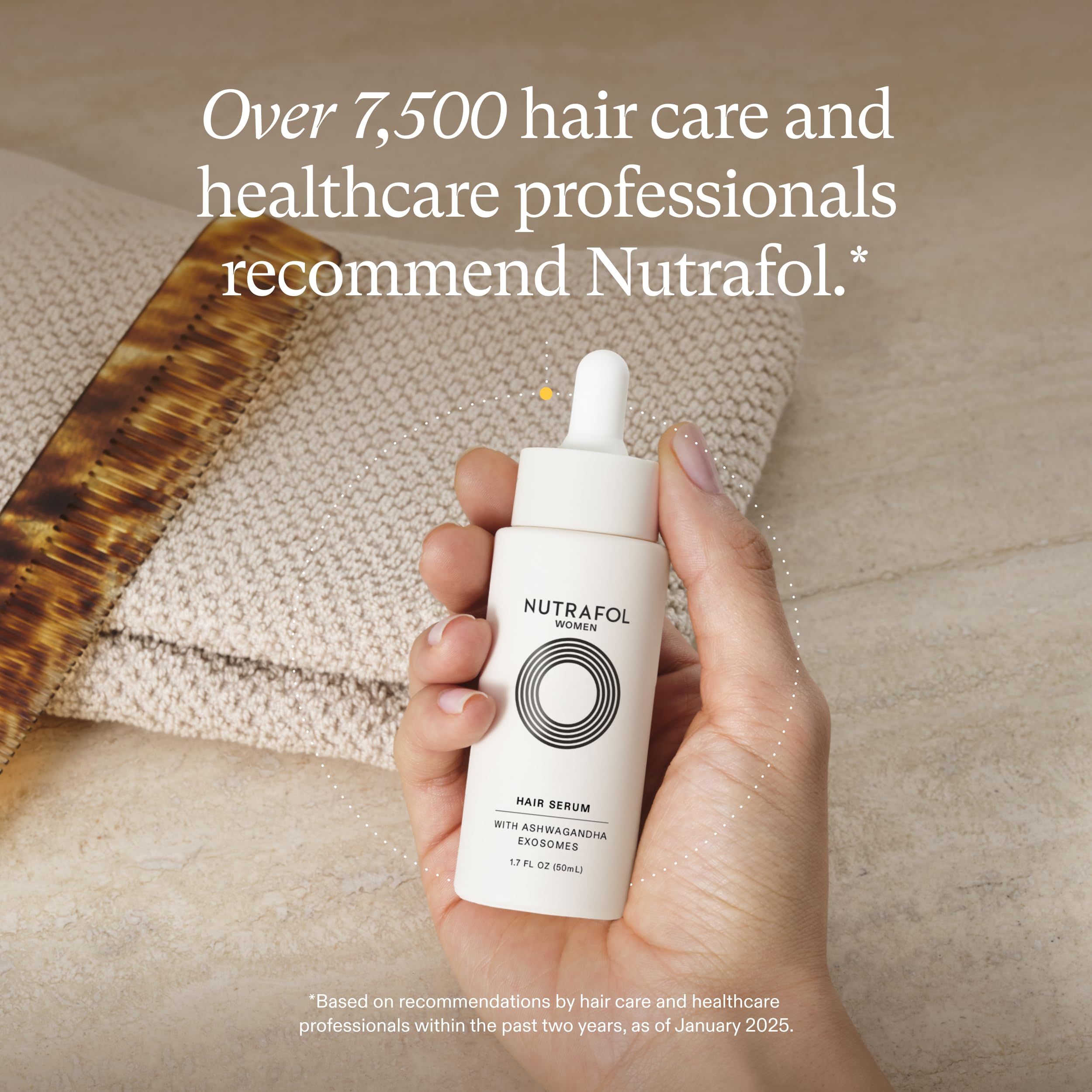Nutrafol Women's Hair Serum, Supports Visibly Thicker and Stronger Hair, Vegan, Lightweight and Fast-Absorbing Halalzen