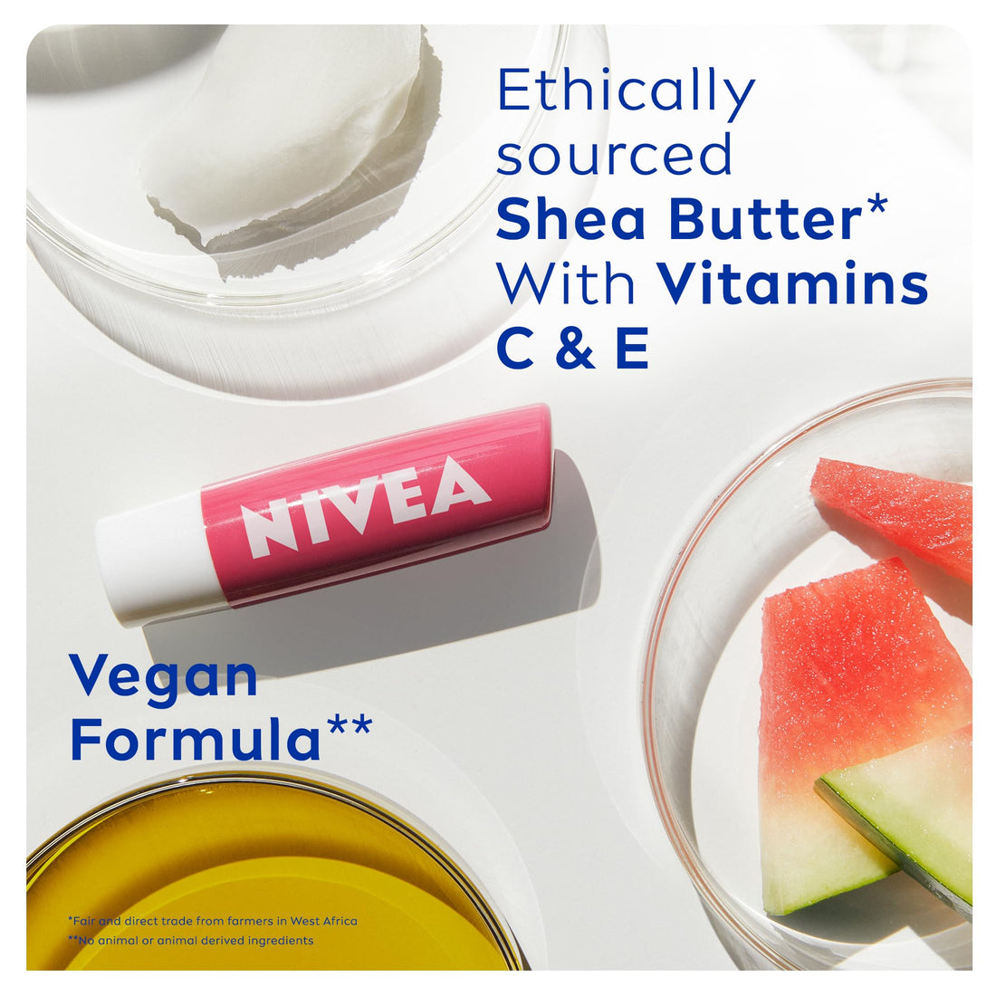 NIVEA Cherry Shine Lip Balm (4.8g), Flavoured Lip Balm with Shea Butter, Natural Oils and Vitamins, Provides 24h Moisture and a Soft Red Shine, Vegan Lip Care Formula Halalzen