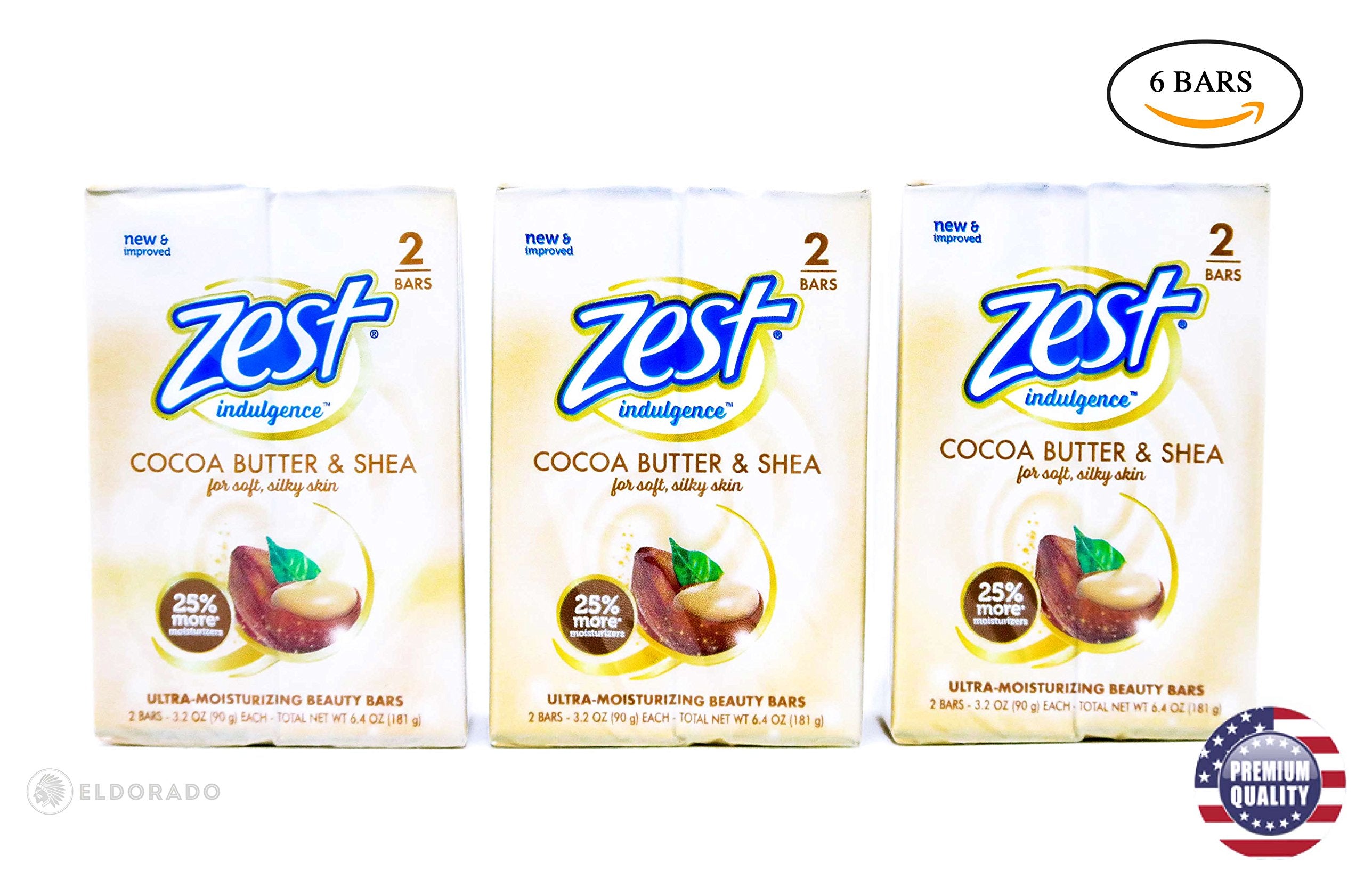 Zest Bar Soap - 8 Bars - Enriched With Cocoa Butter And Shea for Ultra Moisturizing Cleansing - Leaves Your Body Feeling Silky Smooth And Deeply Moisturized